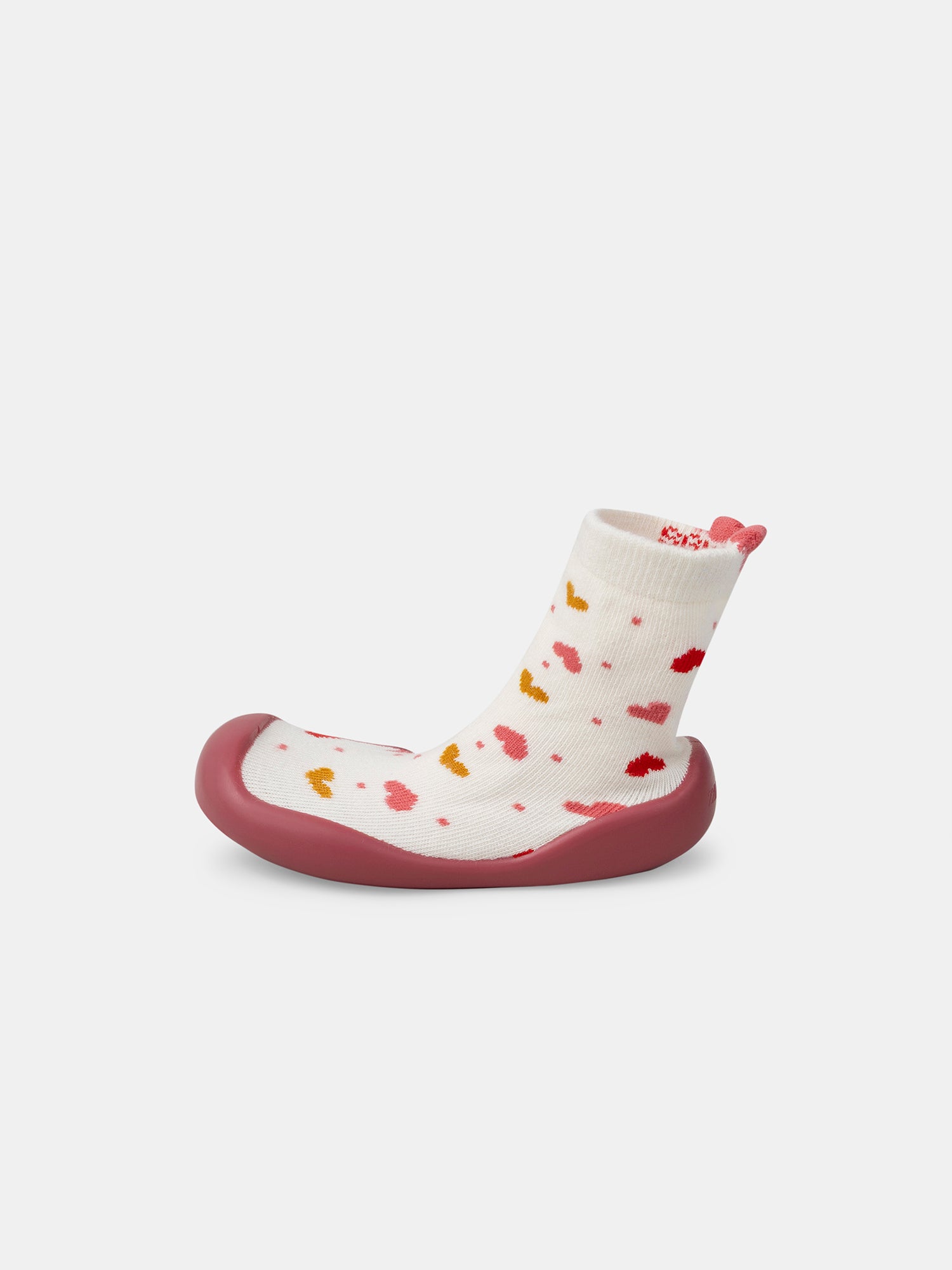 Meias ecru com coração Bebé Menina