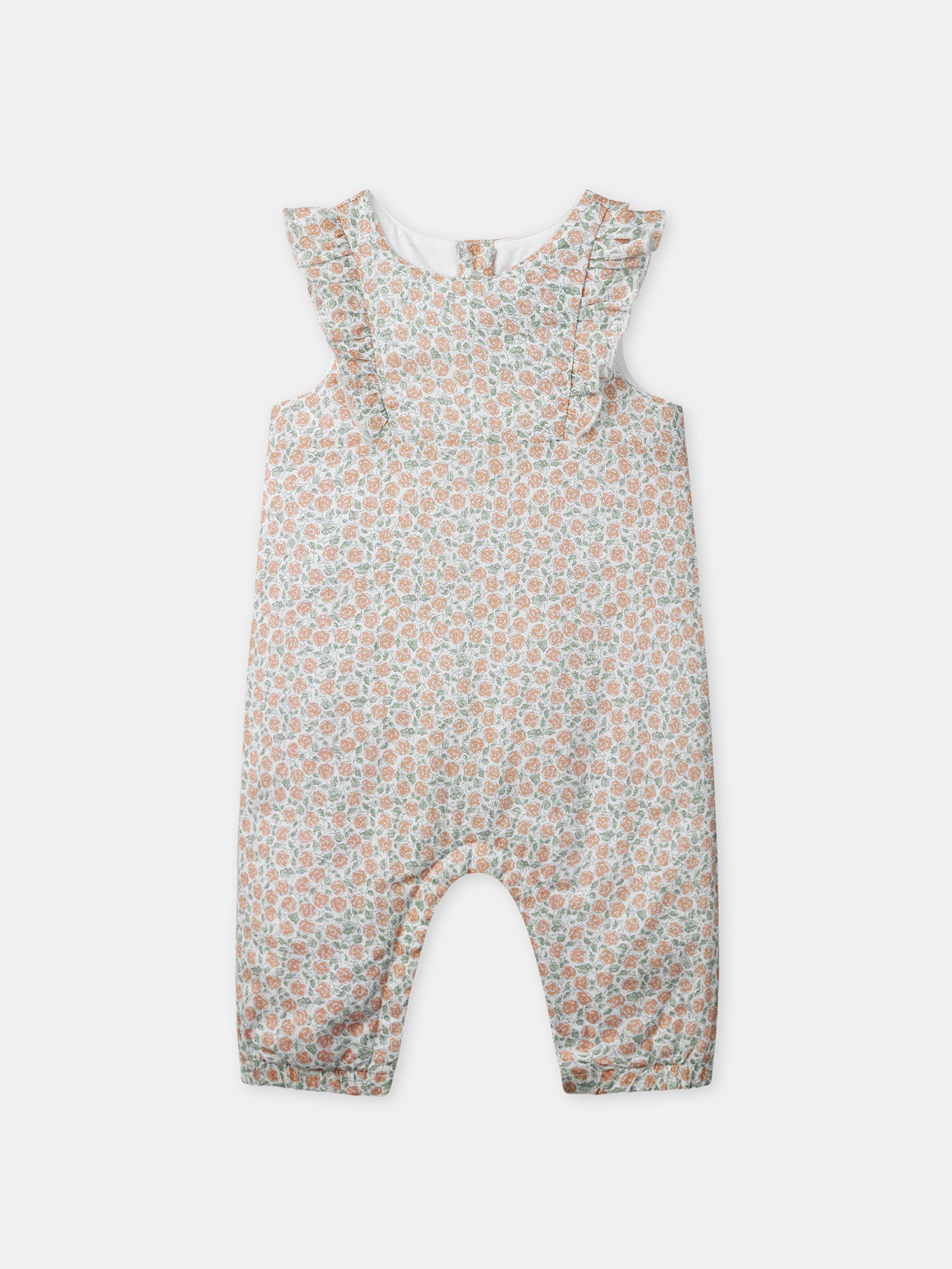 Conjunto de combinação com estampa floral + body + faixa para recém-nascido menina