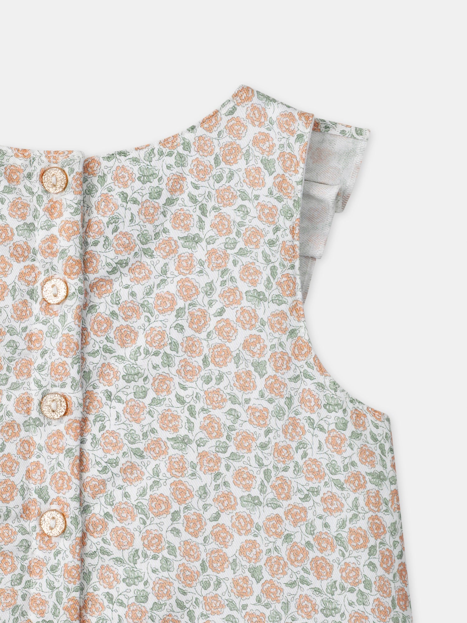 Conjunto de combinação com estampa floral + body + faixa para recém-nascido menina