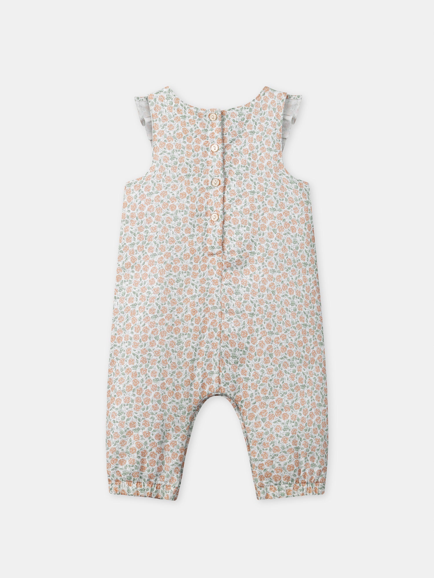 Conjunto de combinação com estampa floral + body + faixa para recém-nascido menina