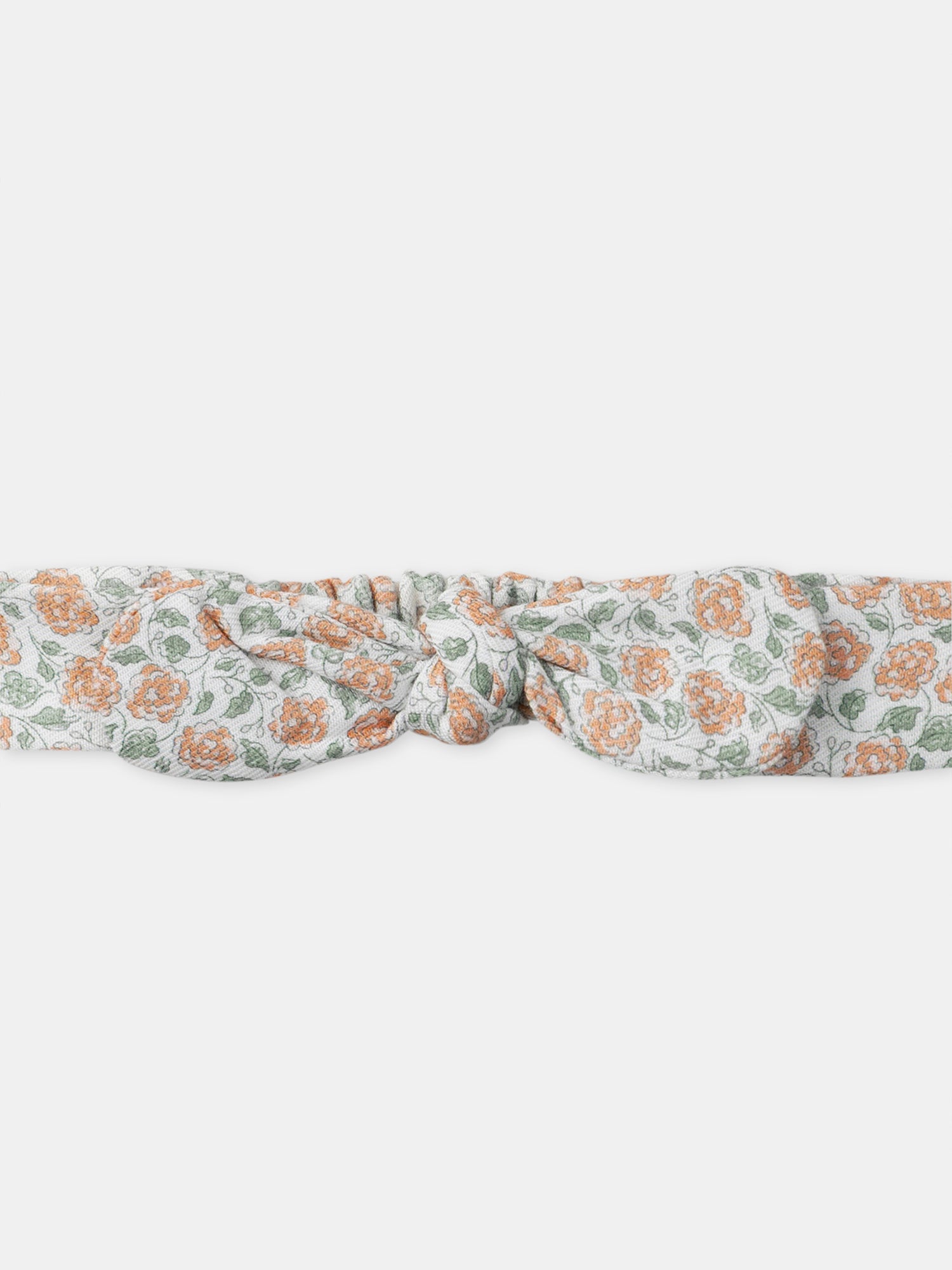Conjunto de combinação com estampa floral + body + faixa para recém-nascido menina