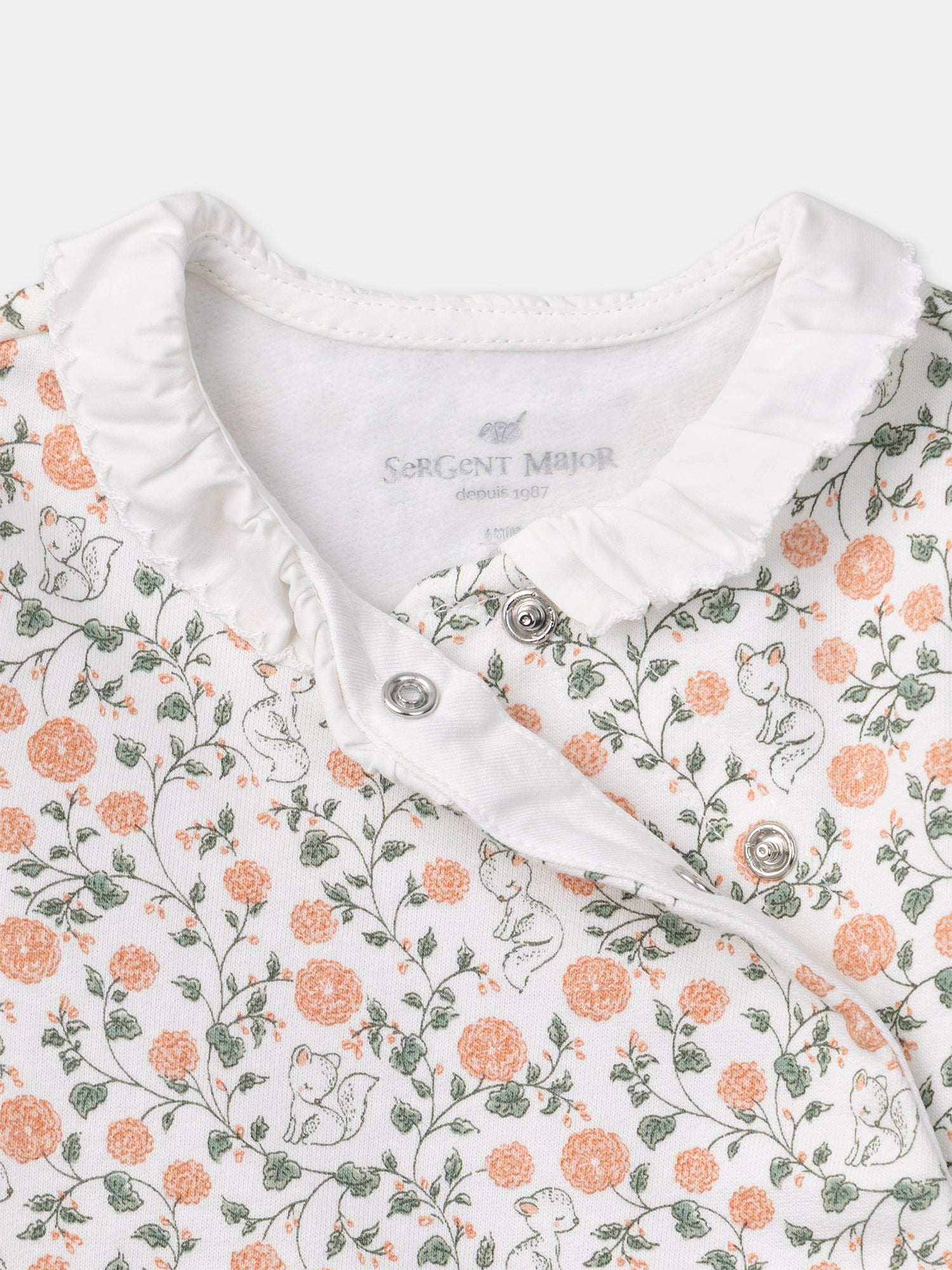 Conjunto de sudadera com estampado floral + leggings + meias para Bebés Meninas
