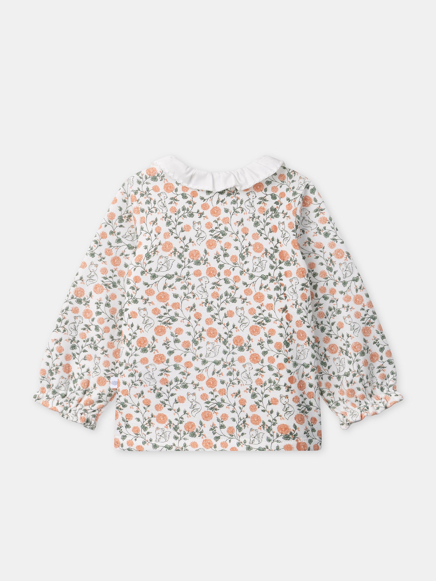 Conjunto de sudadera com estampado floral + leggings + meias para Bebés Meninas