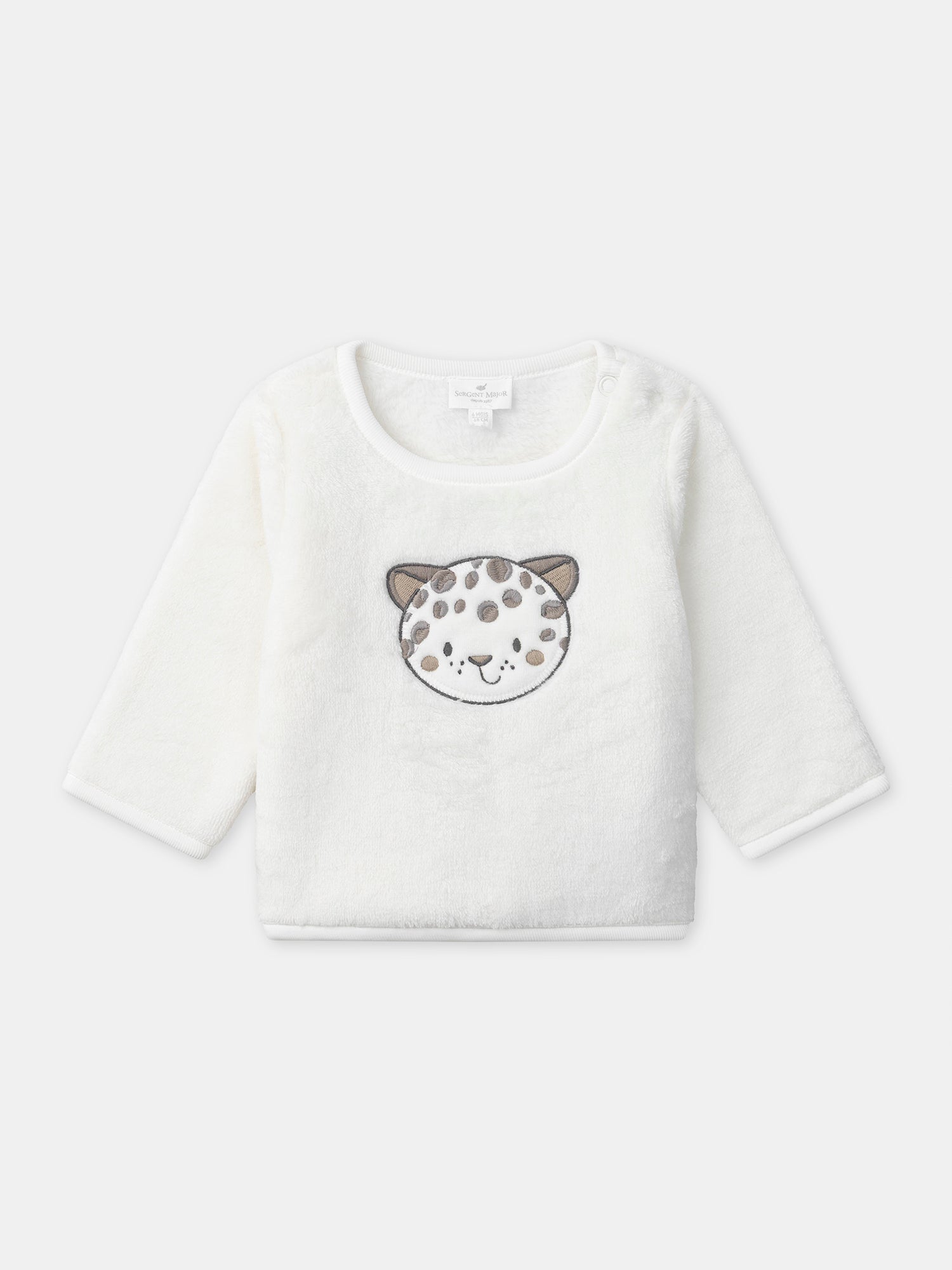 Conjunto de sweatshirt branca + calças + meias para recém-nascido unissexo