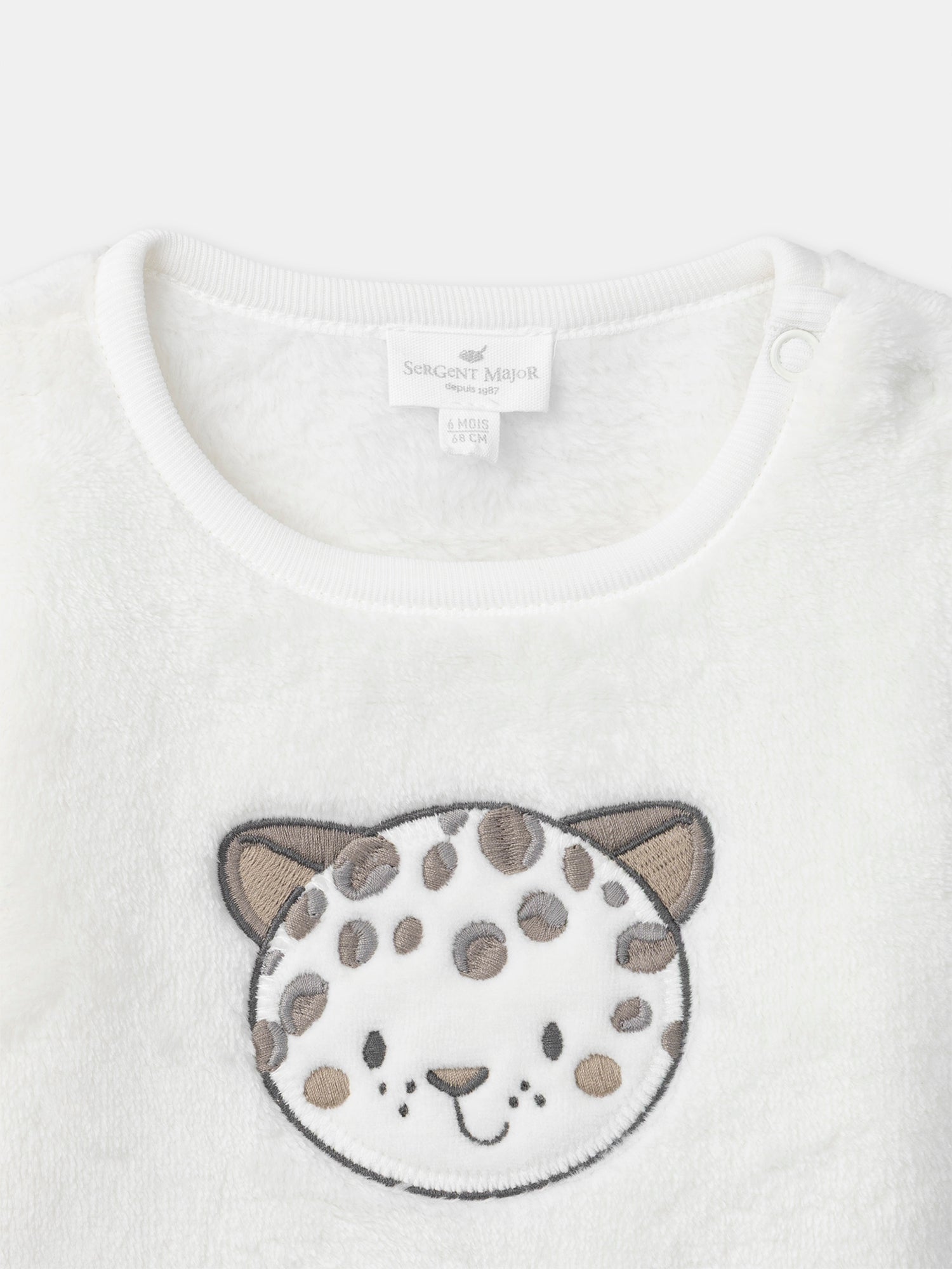 Conjunto de sweatshirt branca + calças + meias para recém-nascido unissexo