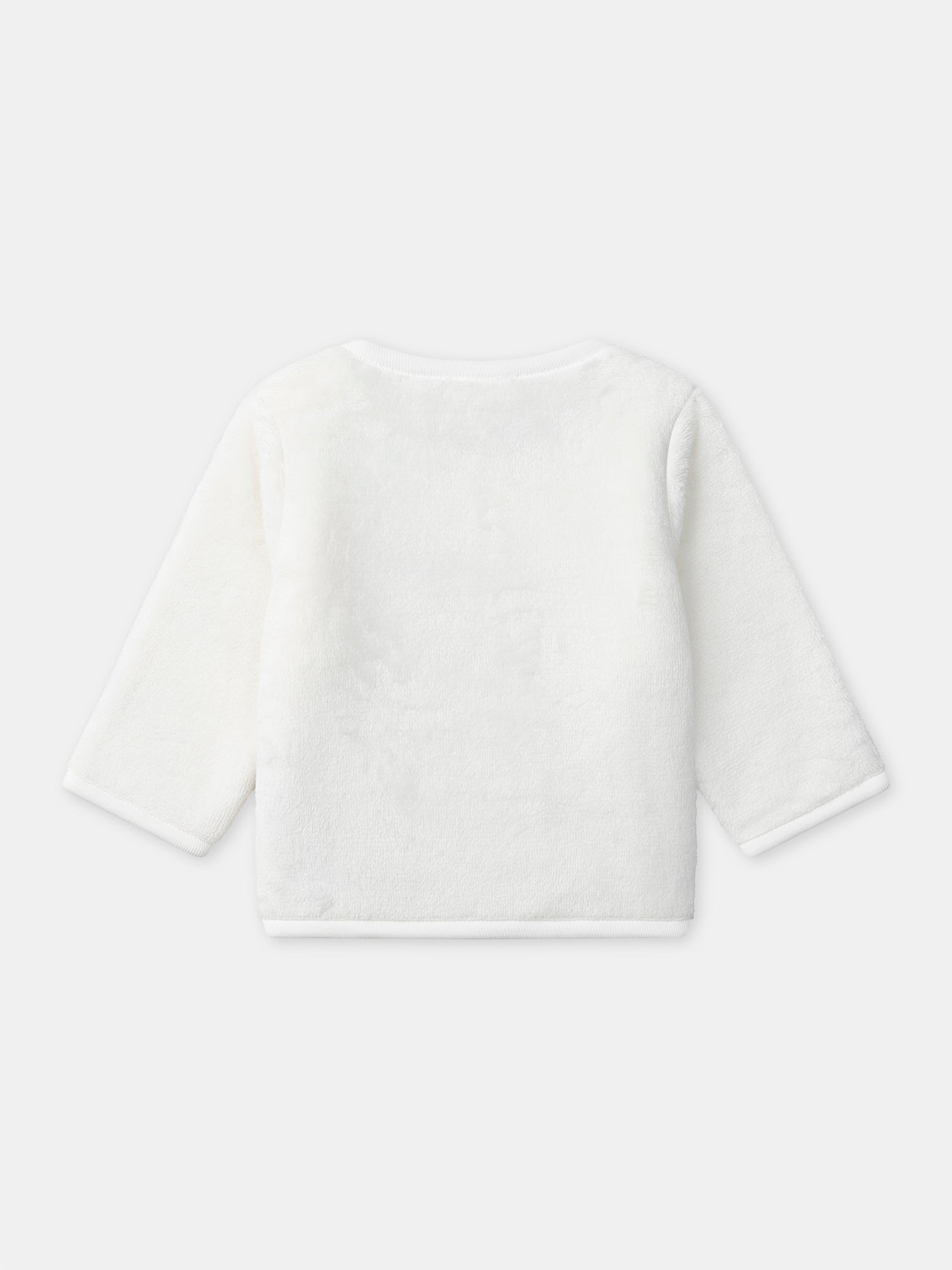 Conjunto de sweatshirt branca + calças + meias para recém-nascido unissexo