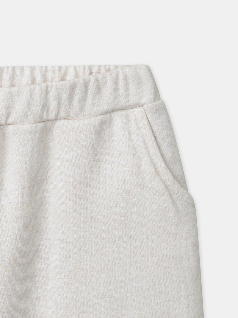 Conjunto de sweatshirt branco + calças + meias Nascimento Unissexo