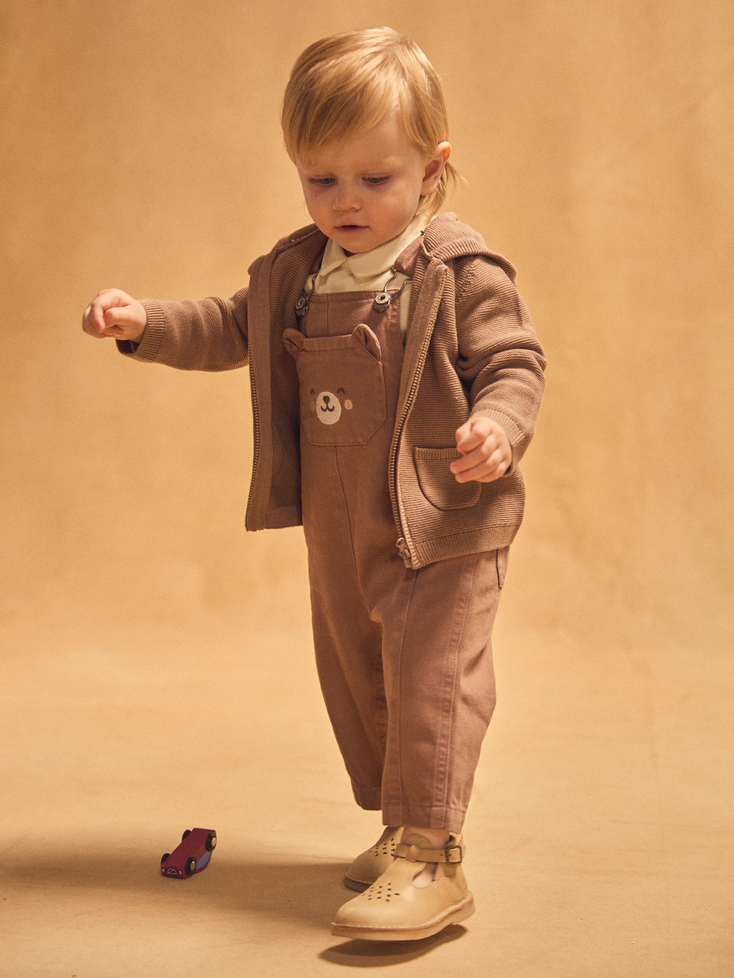 Cardigan de Malha Castanho Bebé Garoto