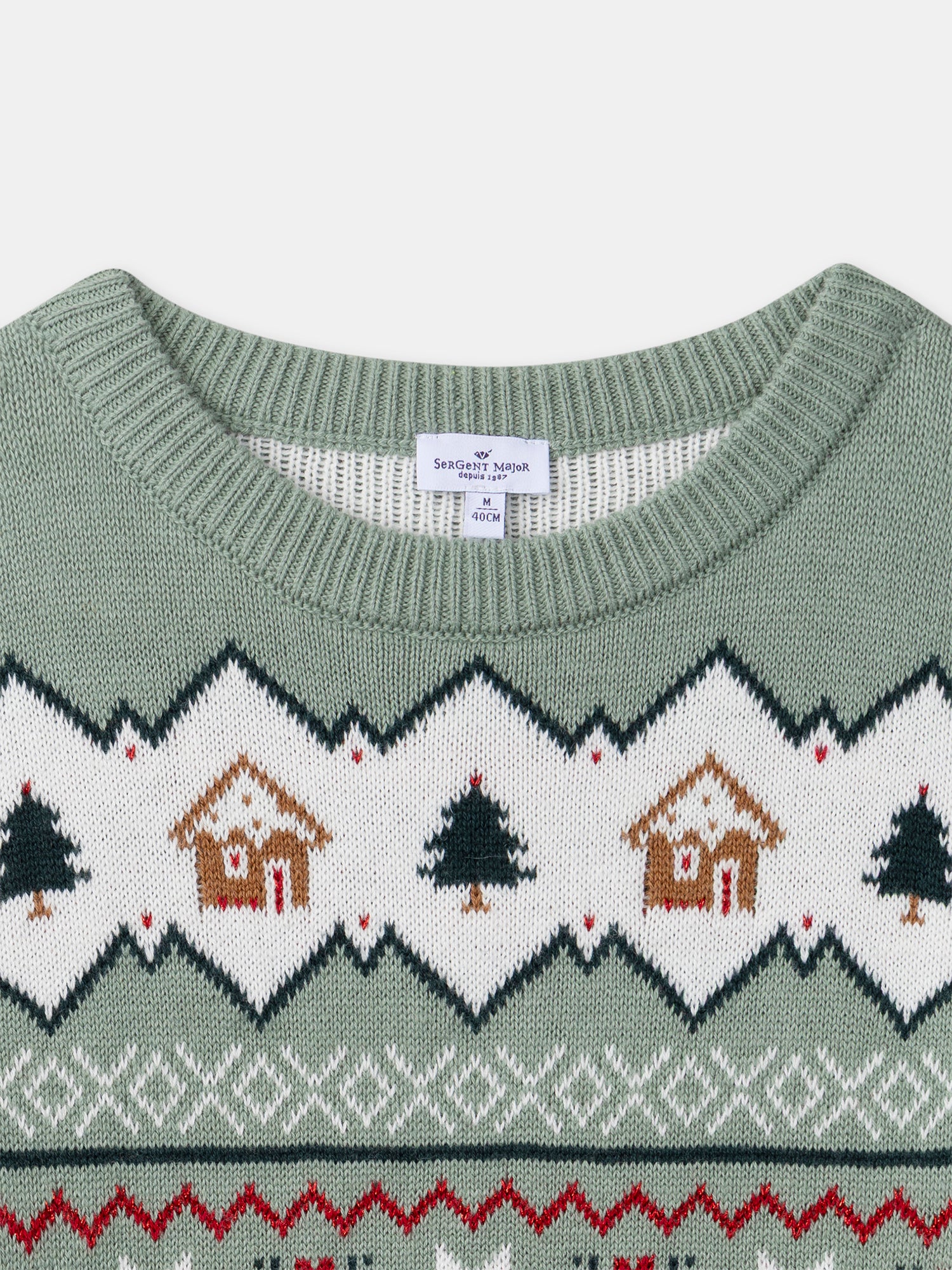Pullover de Natal Verde Sálvia Feminino