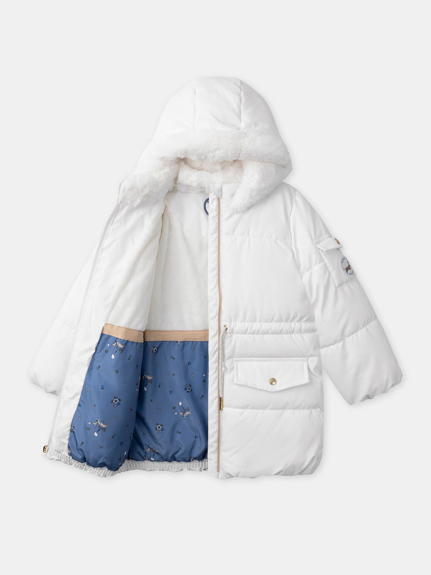 Jaqueta Branca Matelassada Meninas