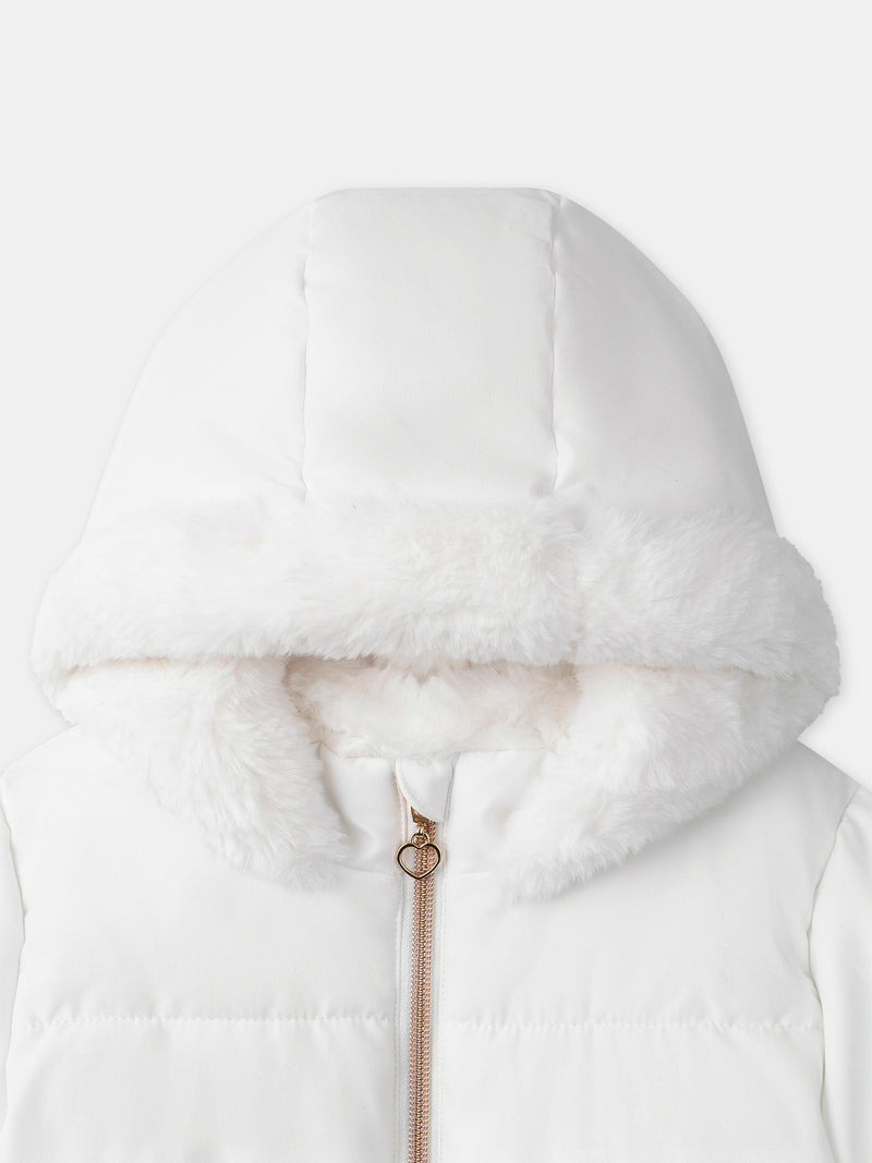 Doudoune blanche matelassée Fille