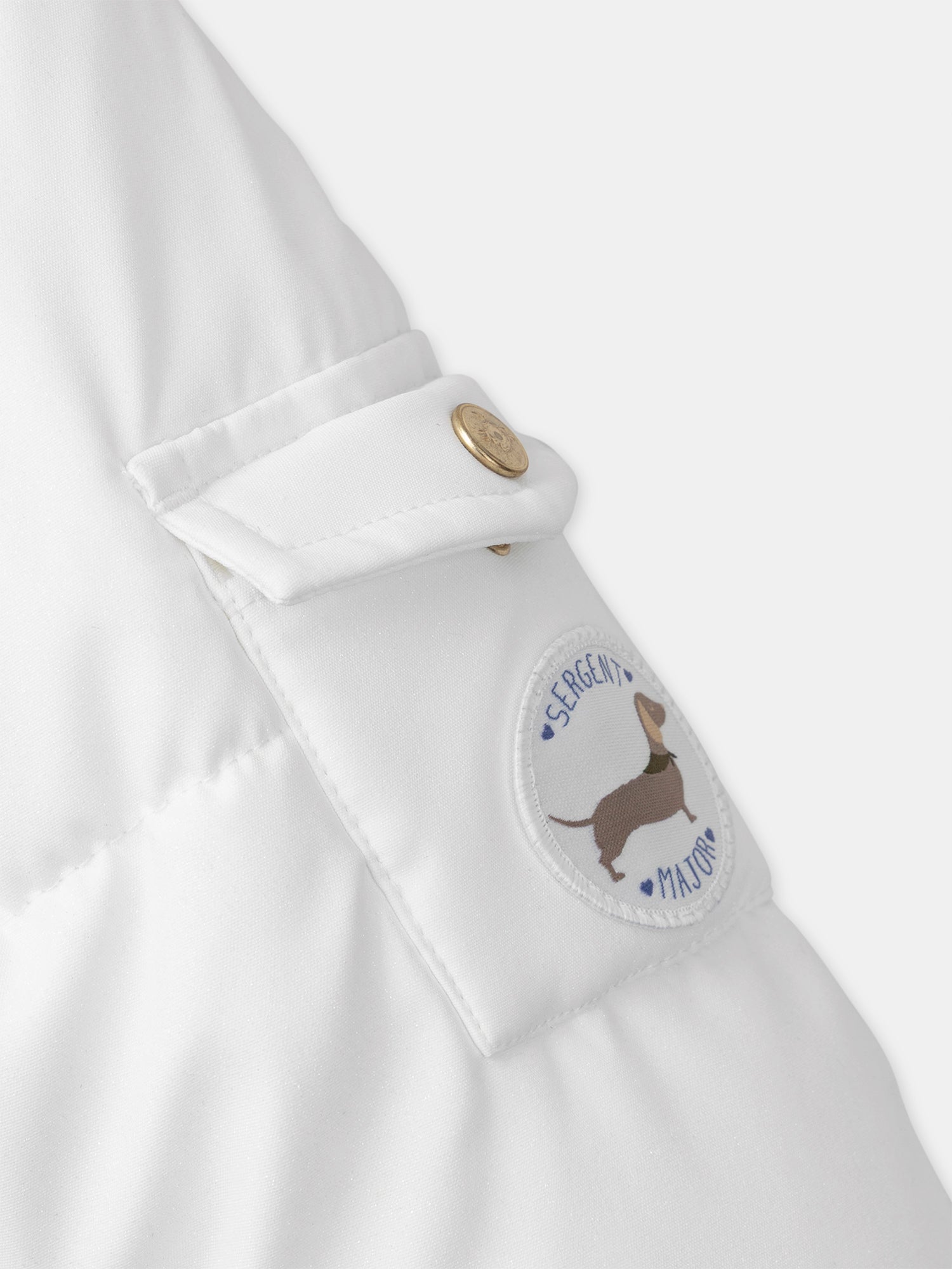 Jaqueta Branca Matelassada Meninas