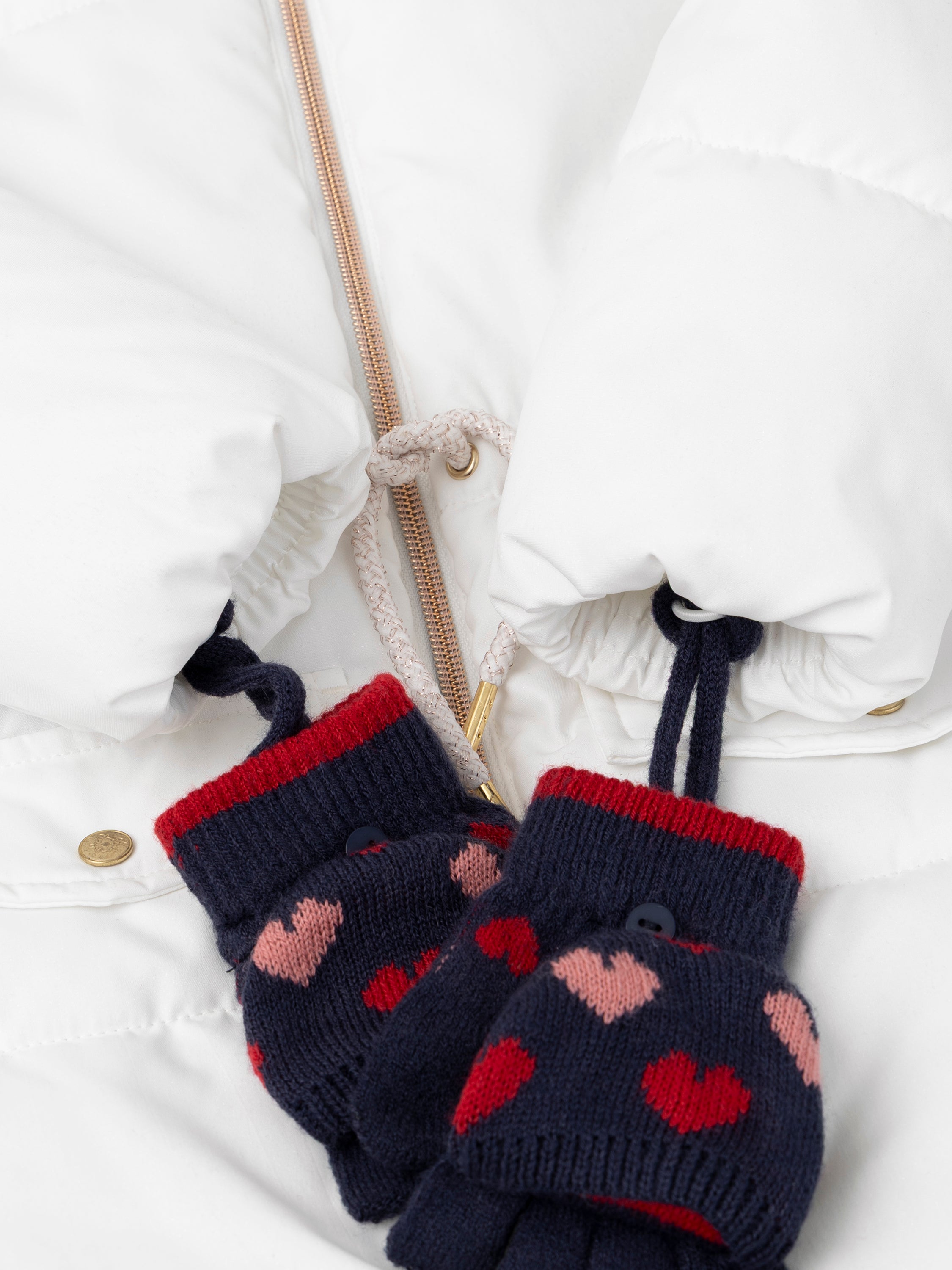 Jaqueta Branca Matelassada Meninas