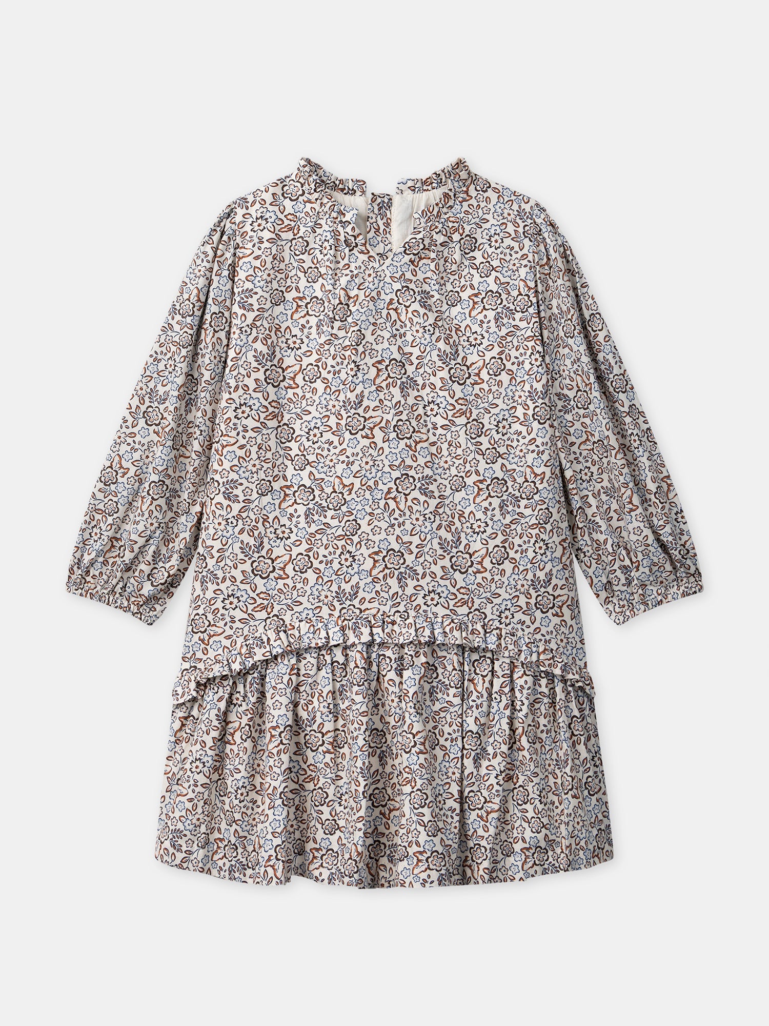 Vestido com estampa floral para meninas