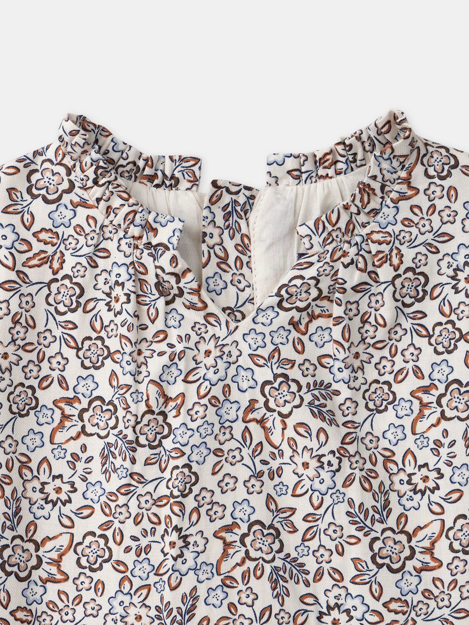 Vestido com estampa floral para meninas