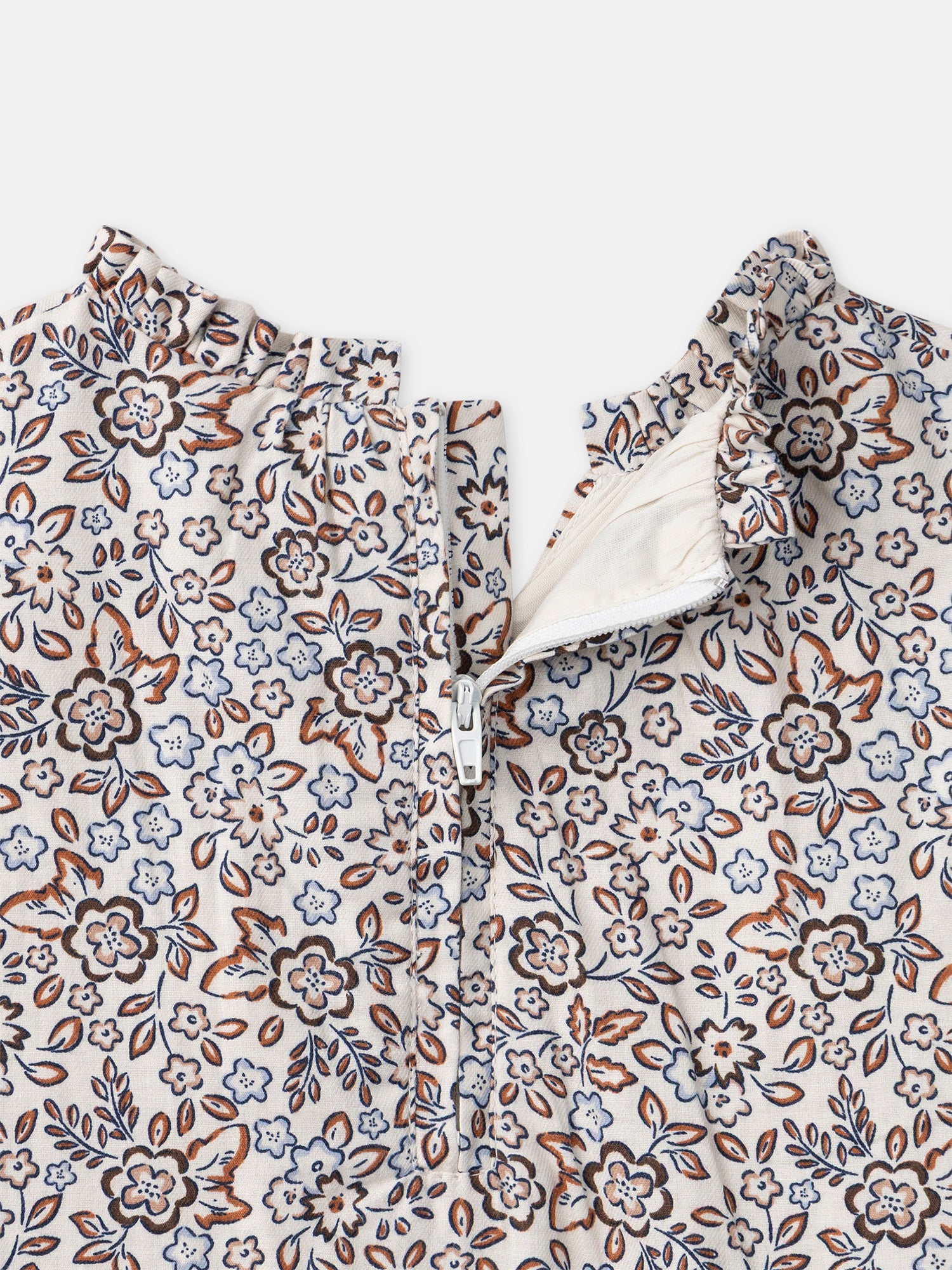 Vestido com estampado floral para meninas