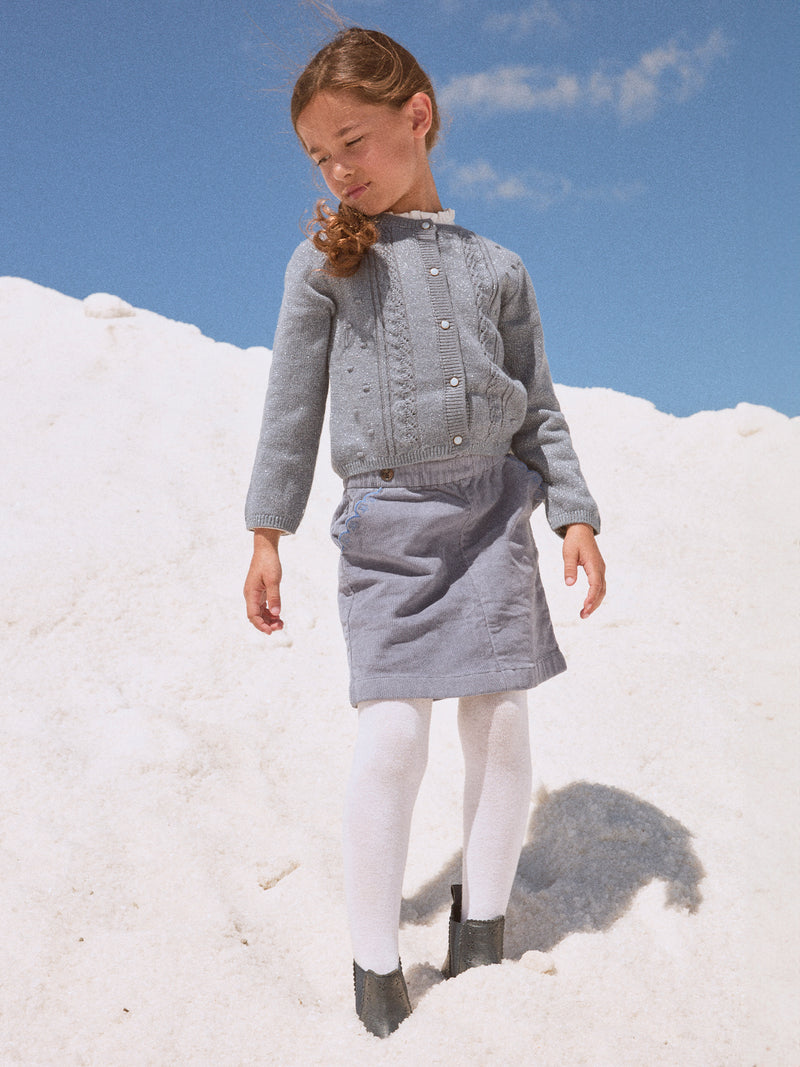 Cardigan bleu grisé Fille