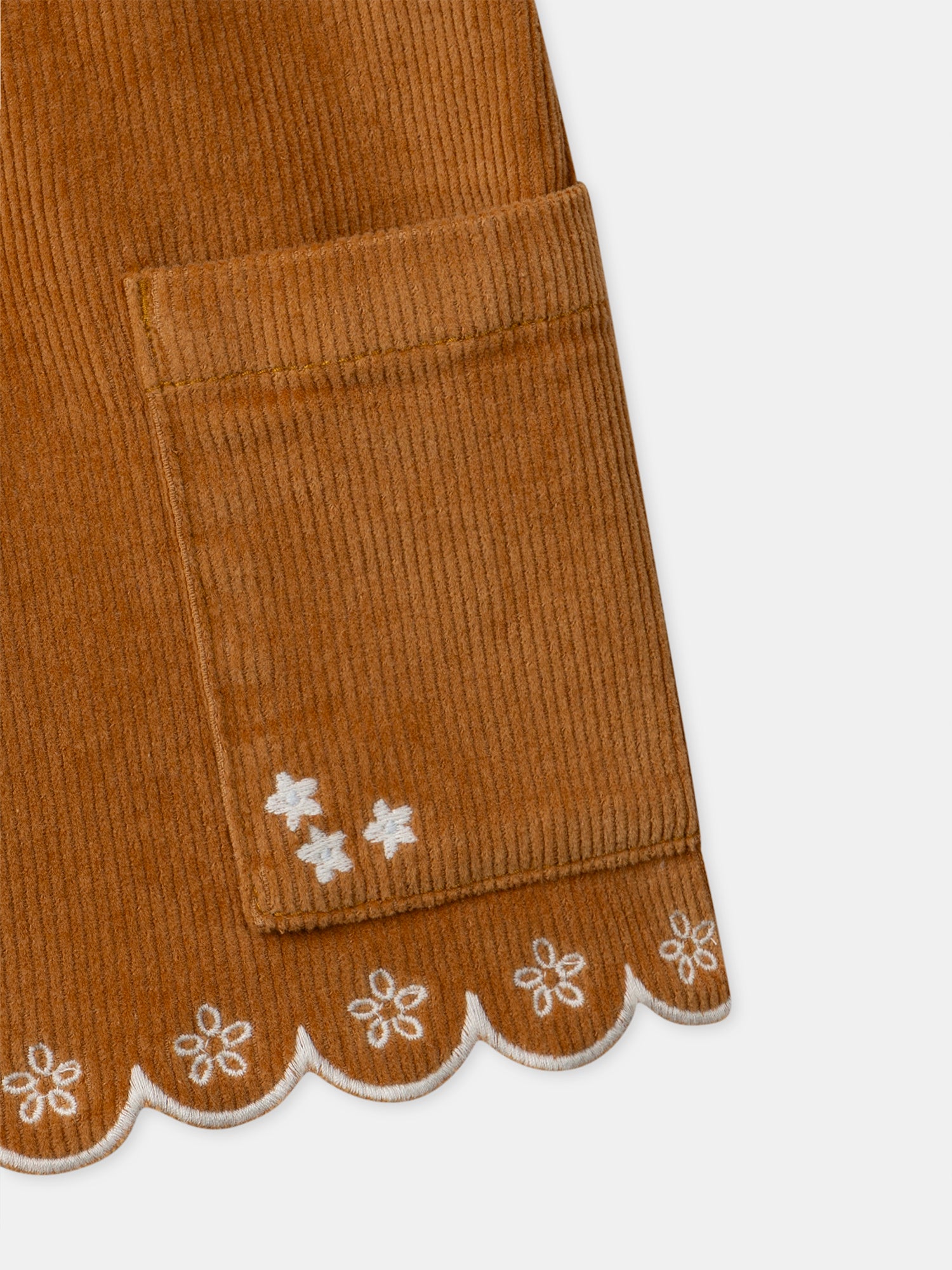 Bermuda Castanha em Veludo para Meninas