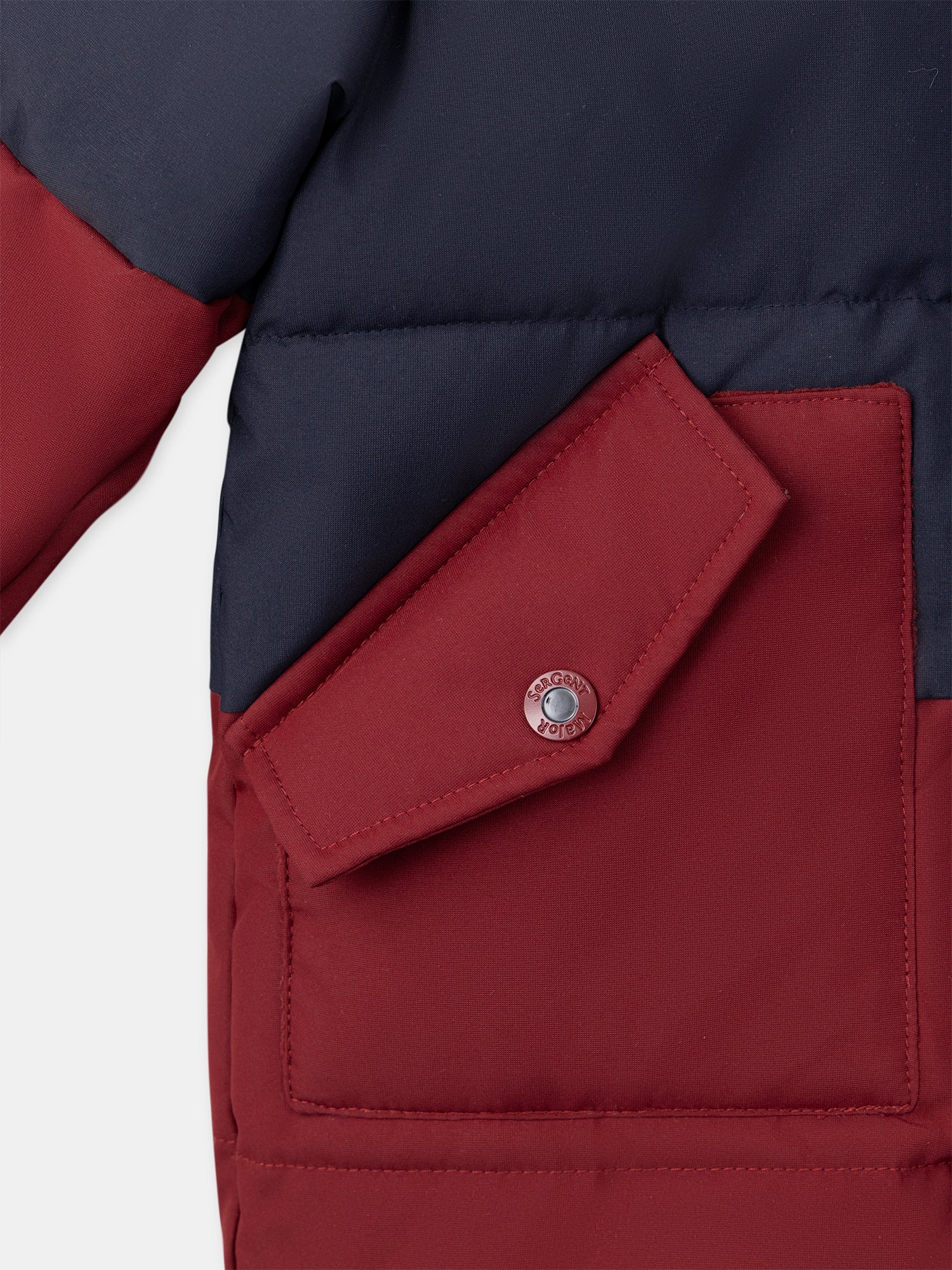 Jaqueta acolchoada bordô para meninos