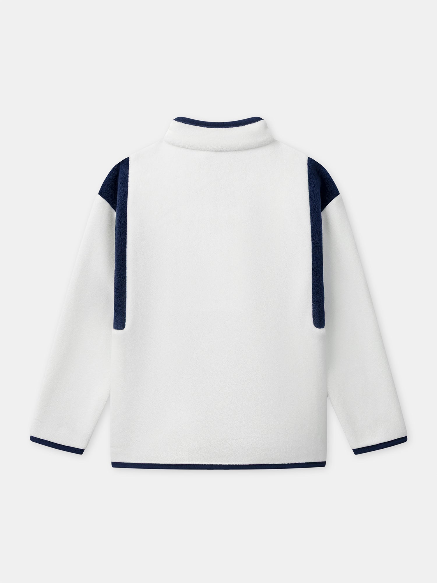 Colete branco com fecho de zip para meninos