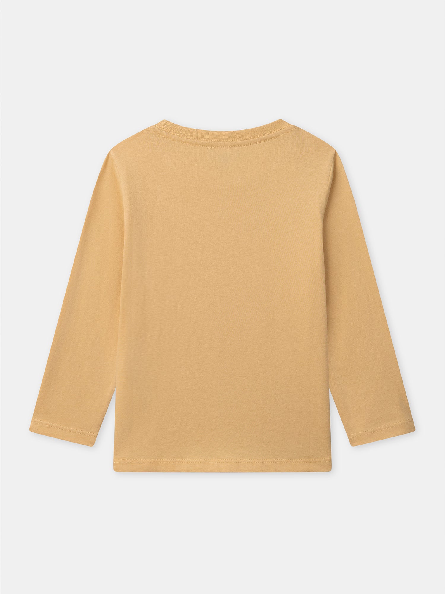 T-shirt amarela de mangas longas para rapazes
