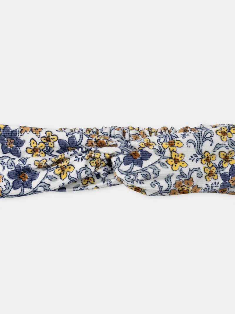 Faixa floral para menina bebé