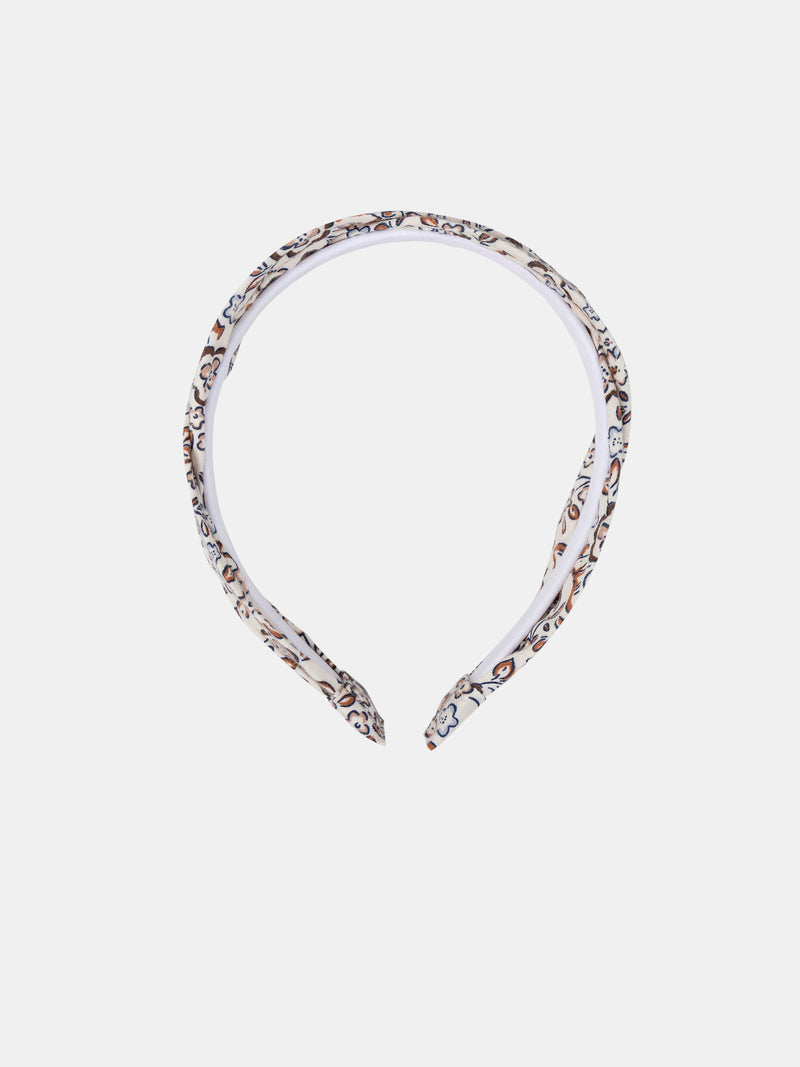 Tiara Floral Ecru para Meninas