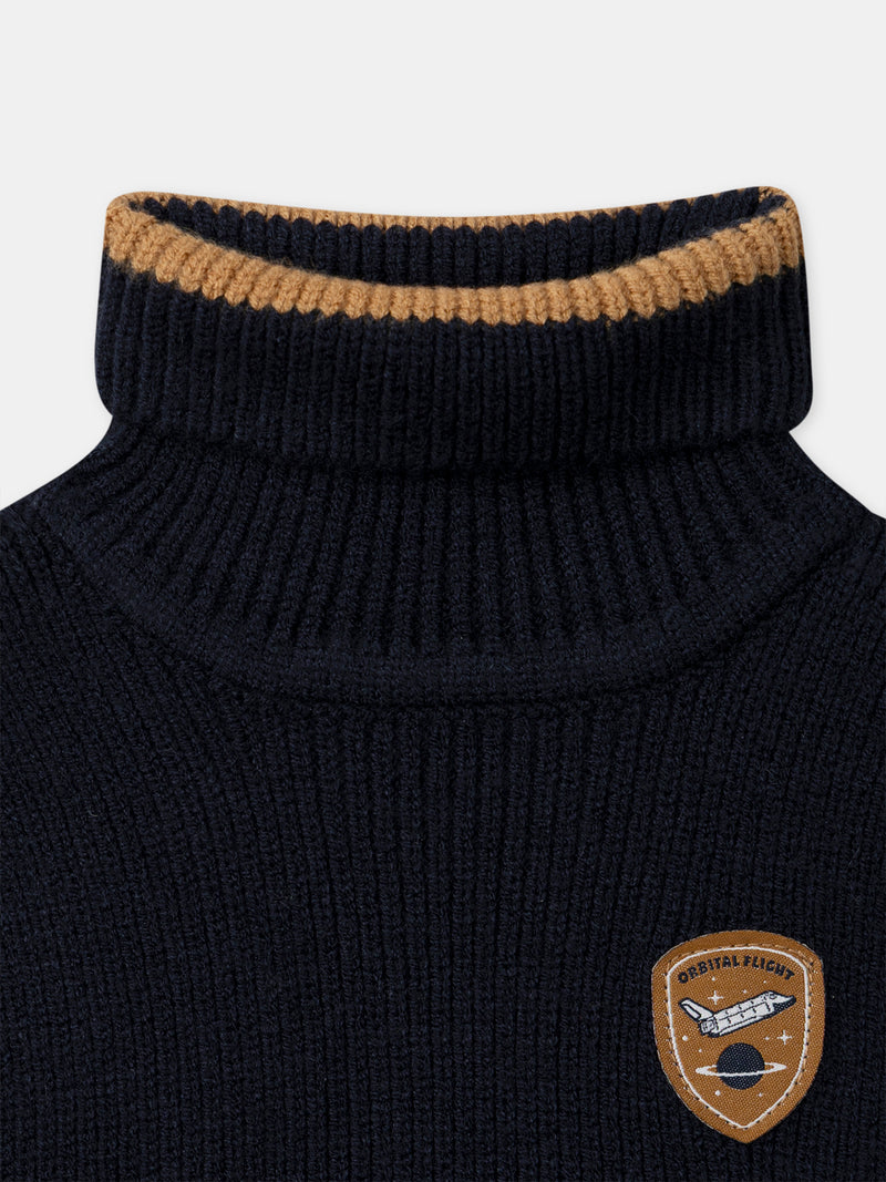 Snood azul escuro para rapazes