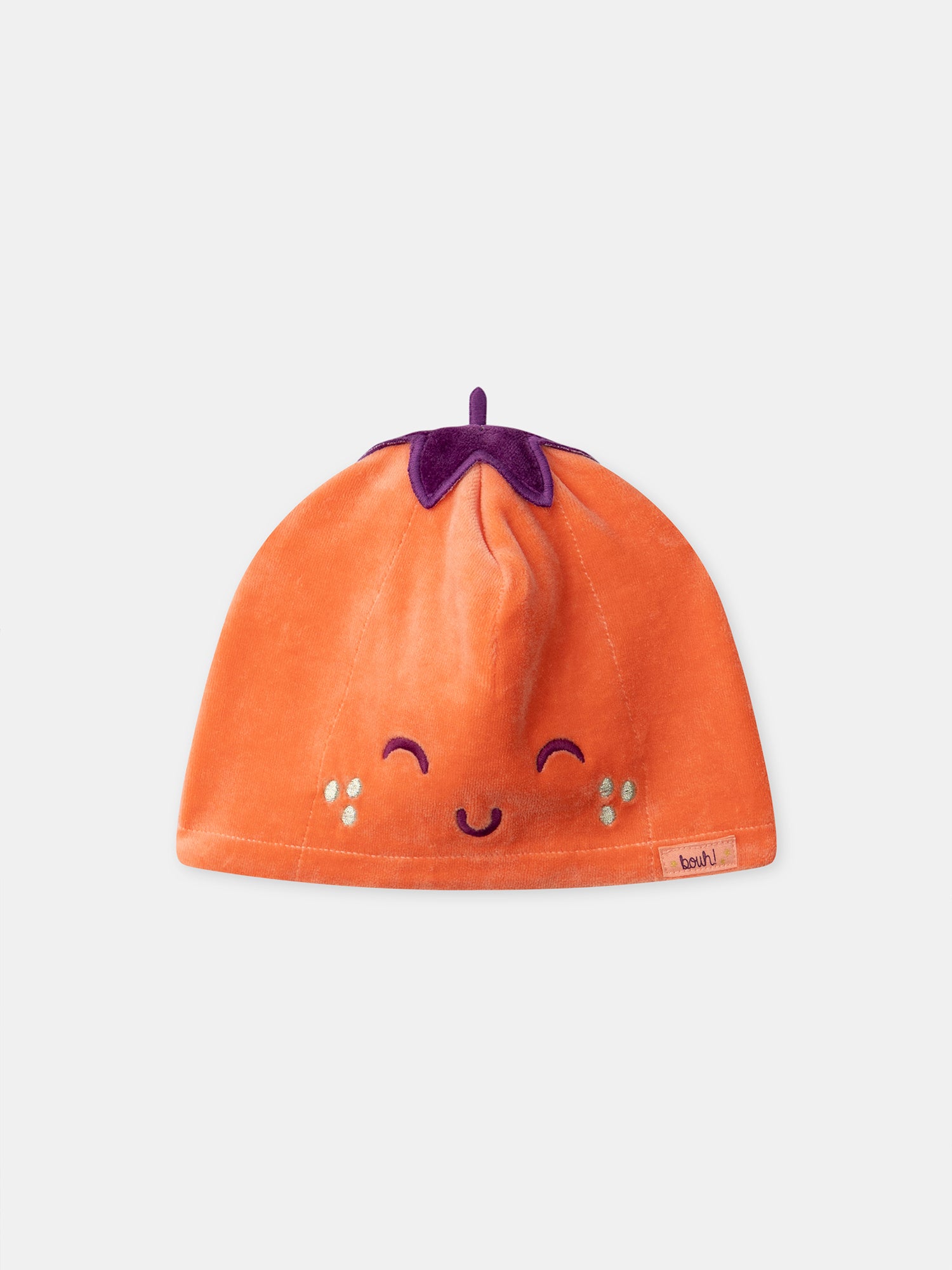 Saco de cama de veludo roxo + Gorro de abóbora Bebé Rapariga