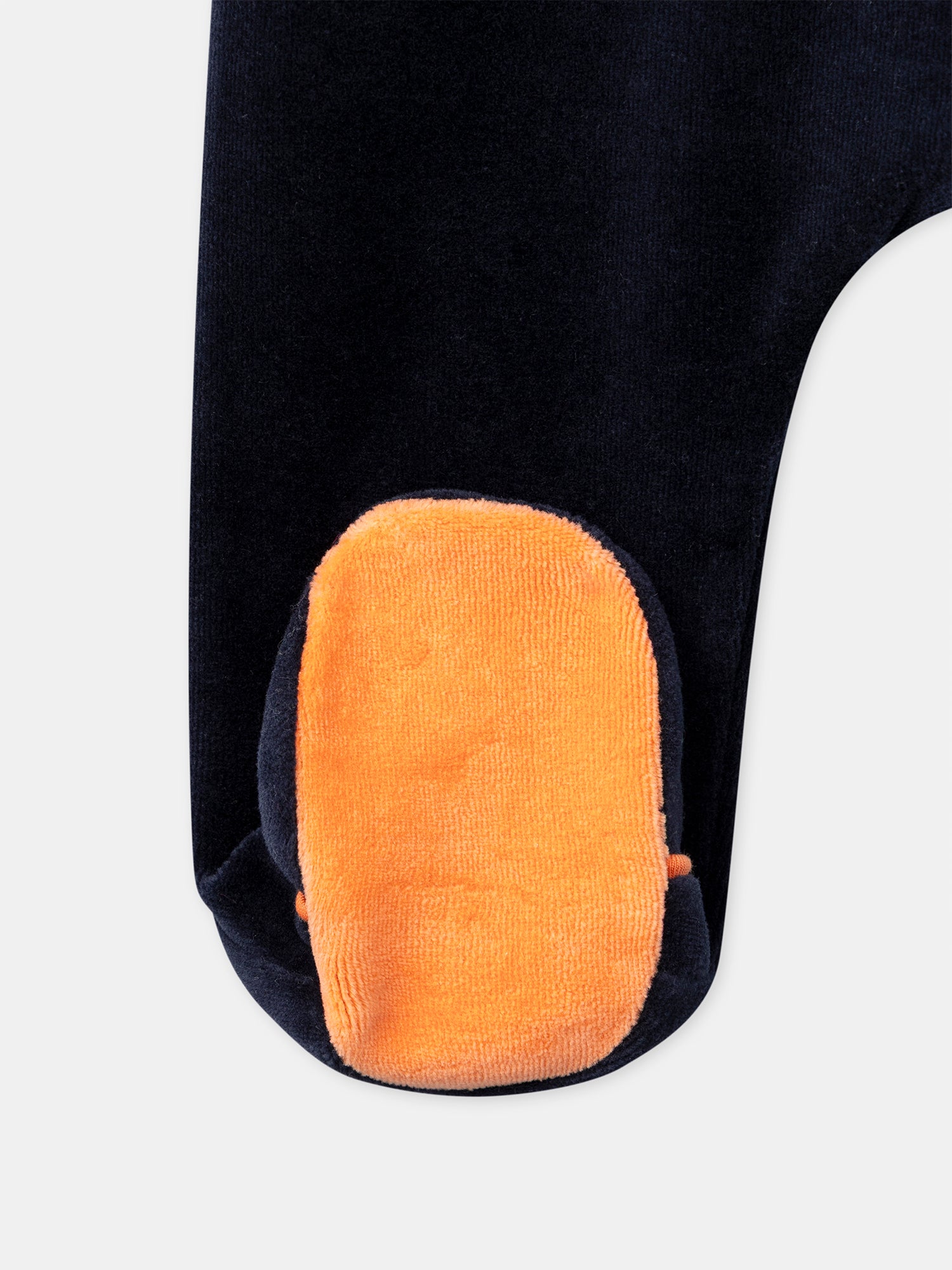 Macacão de veludo azul marinho + Chapéu de abóbora para menino bebé