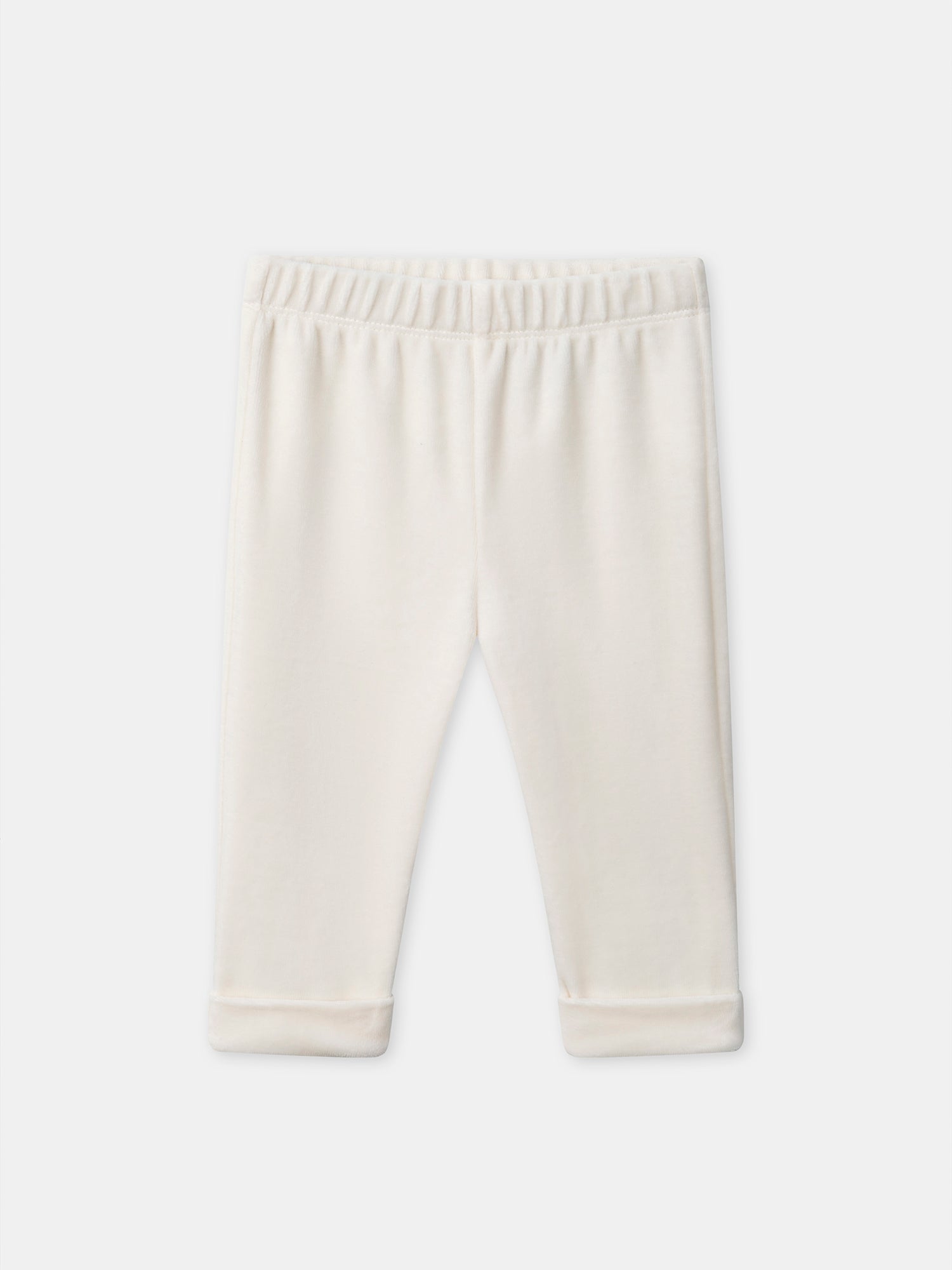 Pijama riscas em marfim e coelho para menino bebé