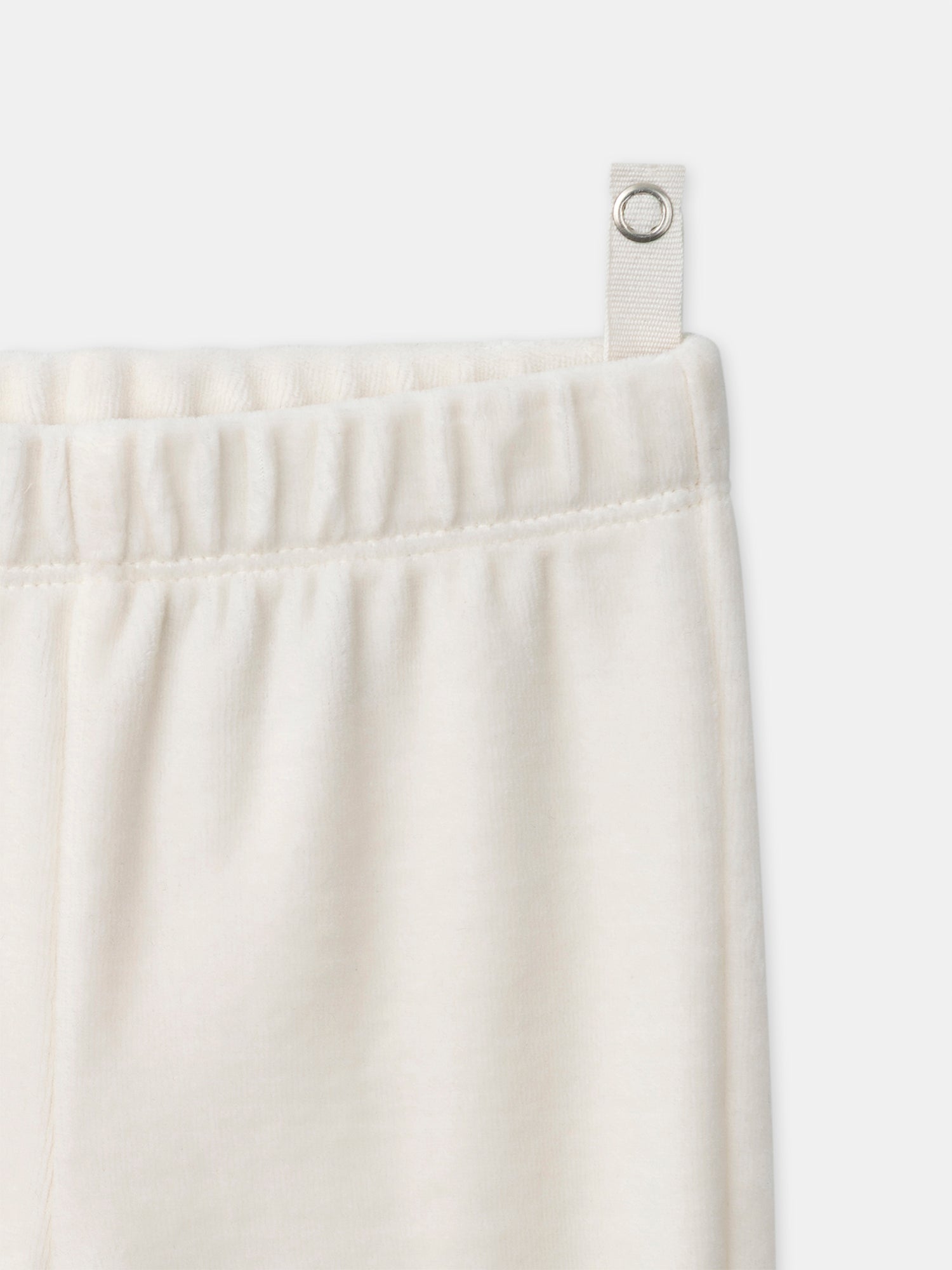 Pijama riscas em marfim e coelho para menino bebé