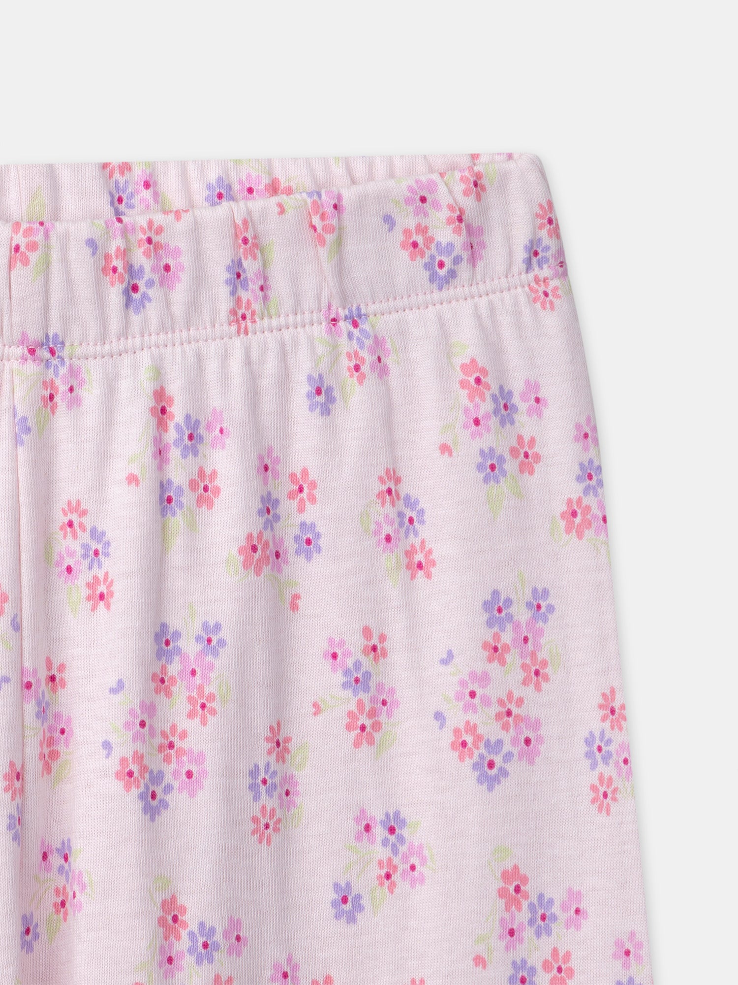 Pijama Rosa com Estampado Floral para Menina