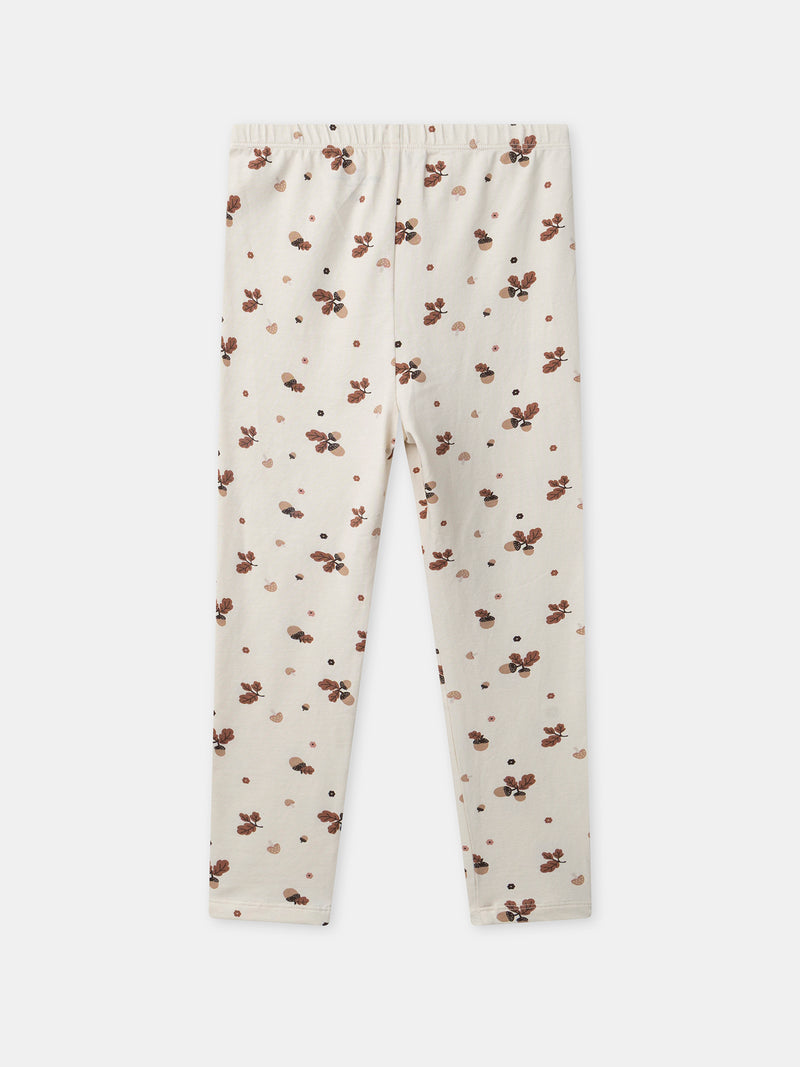 Camisola de noite rosa em veludo com estampa de raposas e borlas para meninas