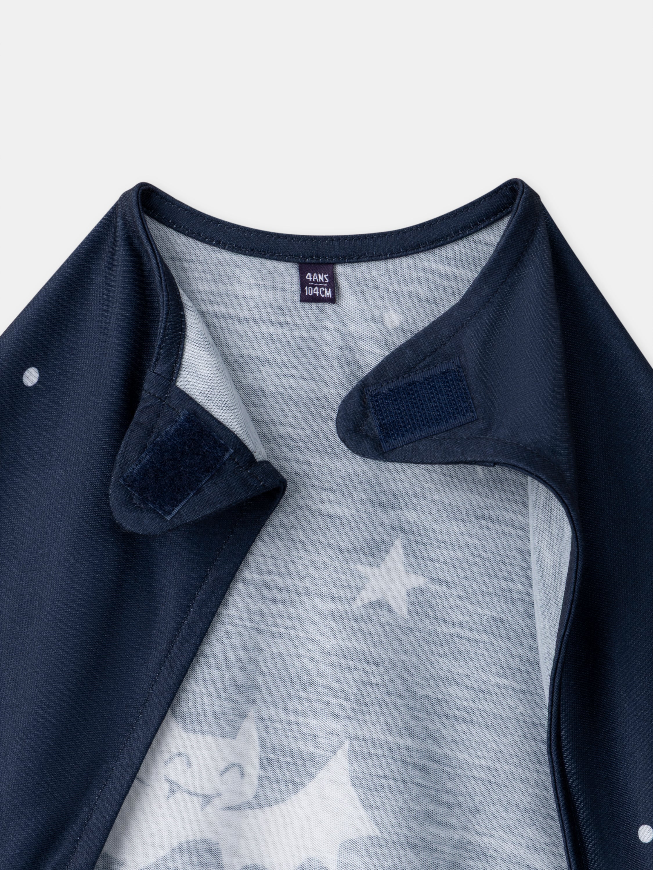 Pijama de veludo azul marinho + Capa para menino