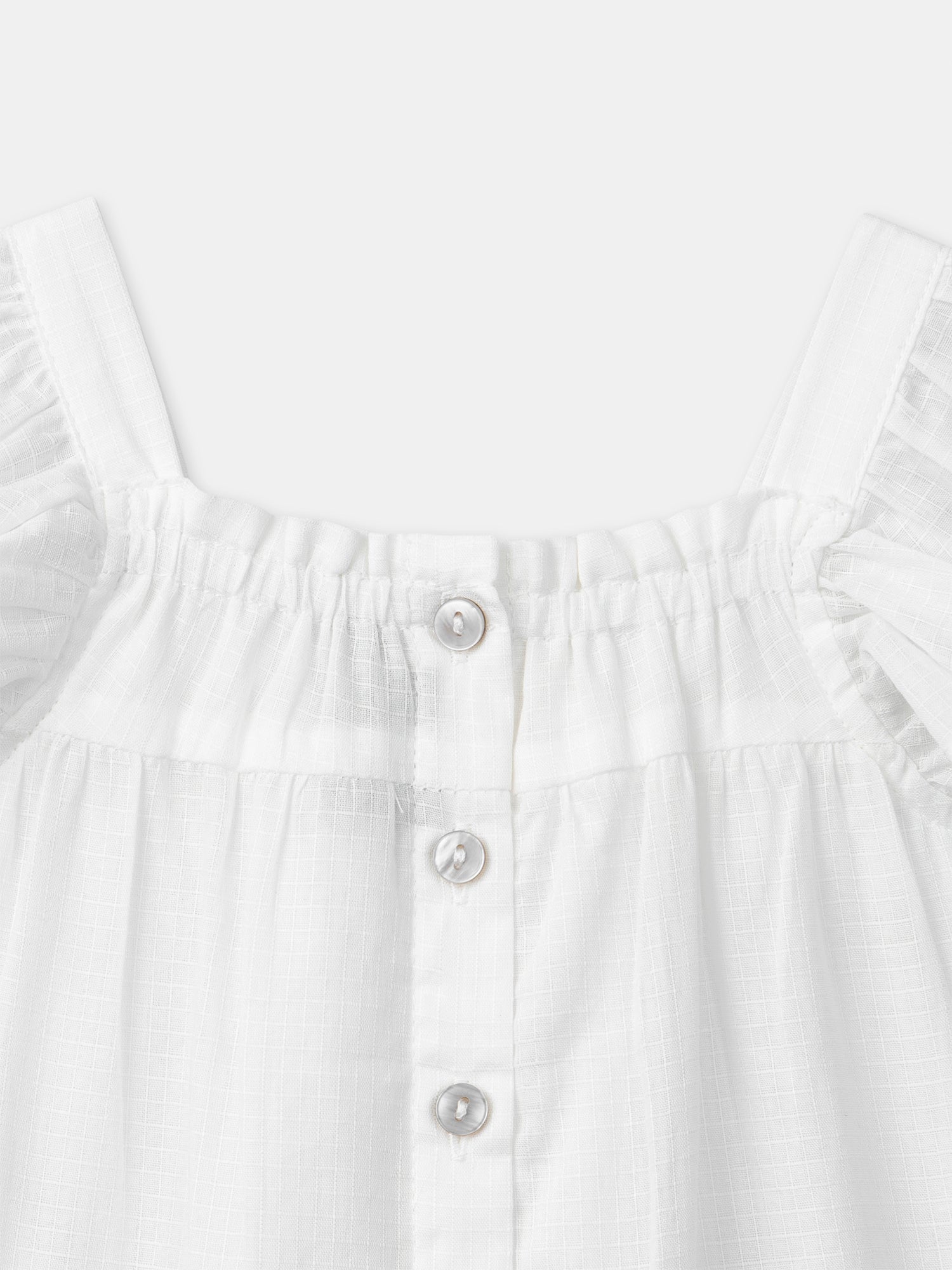 Blouse écrue à broderies fleurs Bébé Fille