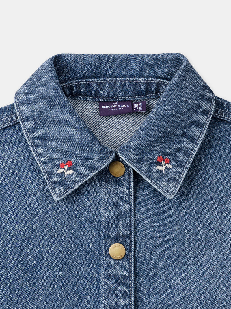 "Jaqueta de denim com bordado ""M"" para meninas"