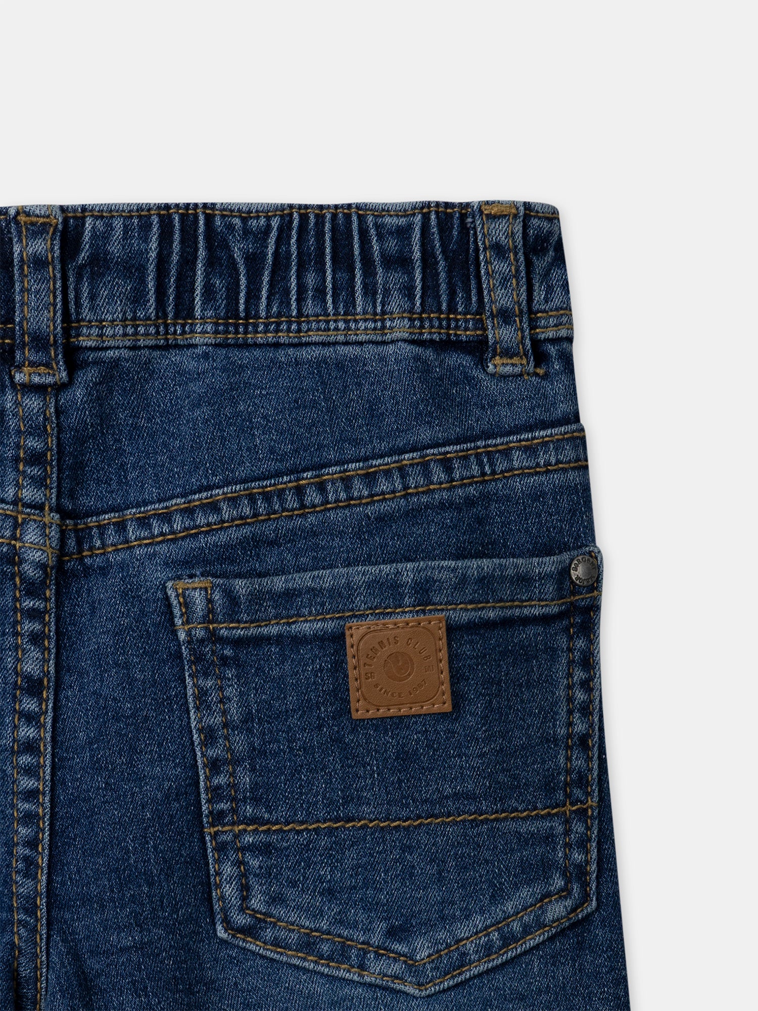 Jeans slim em denim para meninos