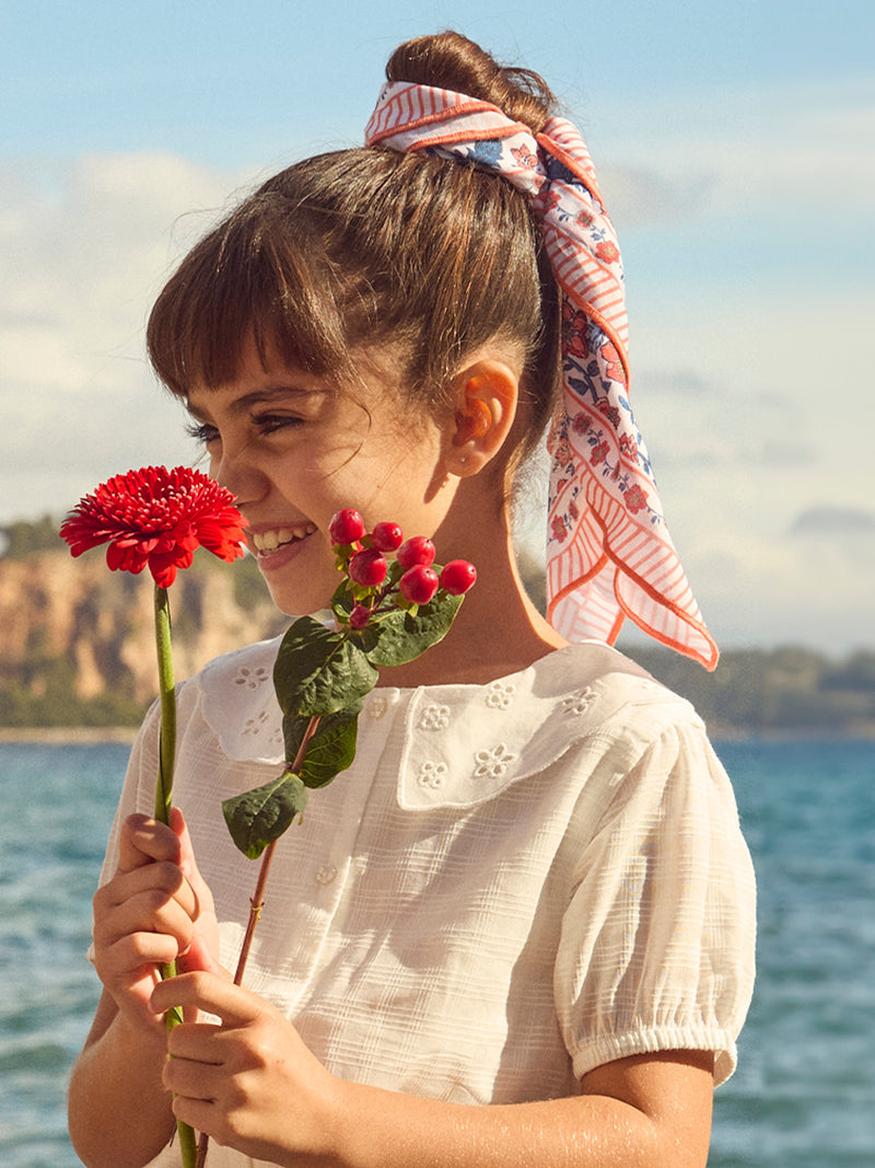 Cachecol com estampado floral para Meninas