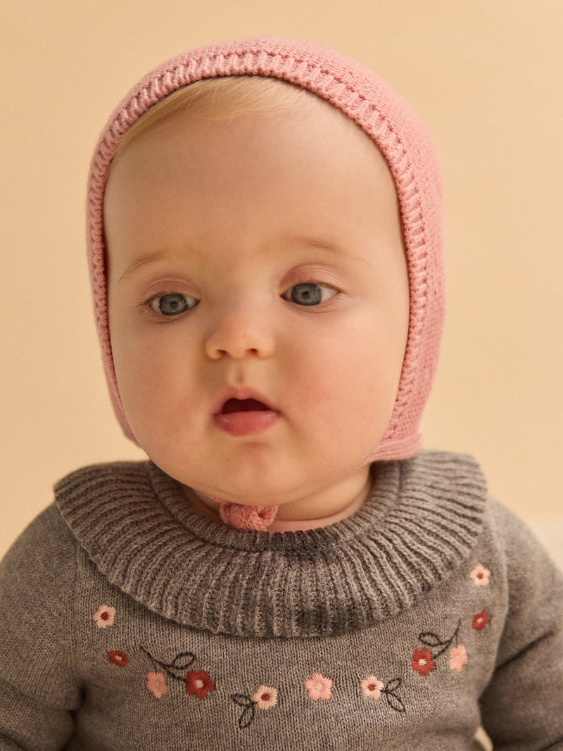 Gorro rosa para recém-nascida