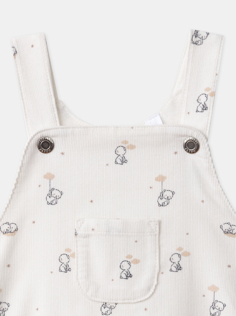 Conjunto salopete + body + meias Nascimento Menino