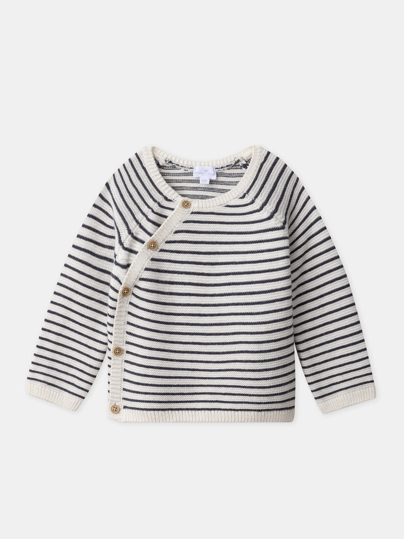 Conjunto de tricot com cárdigan + calças + meias para nascimento unisex