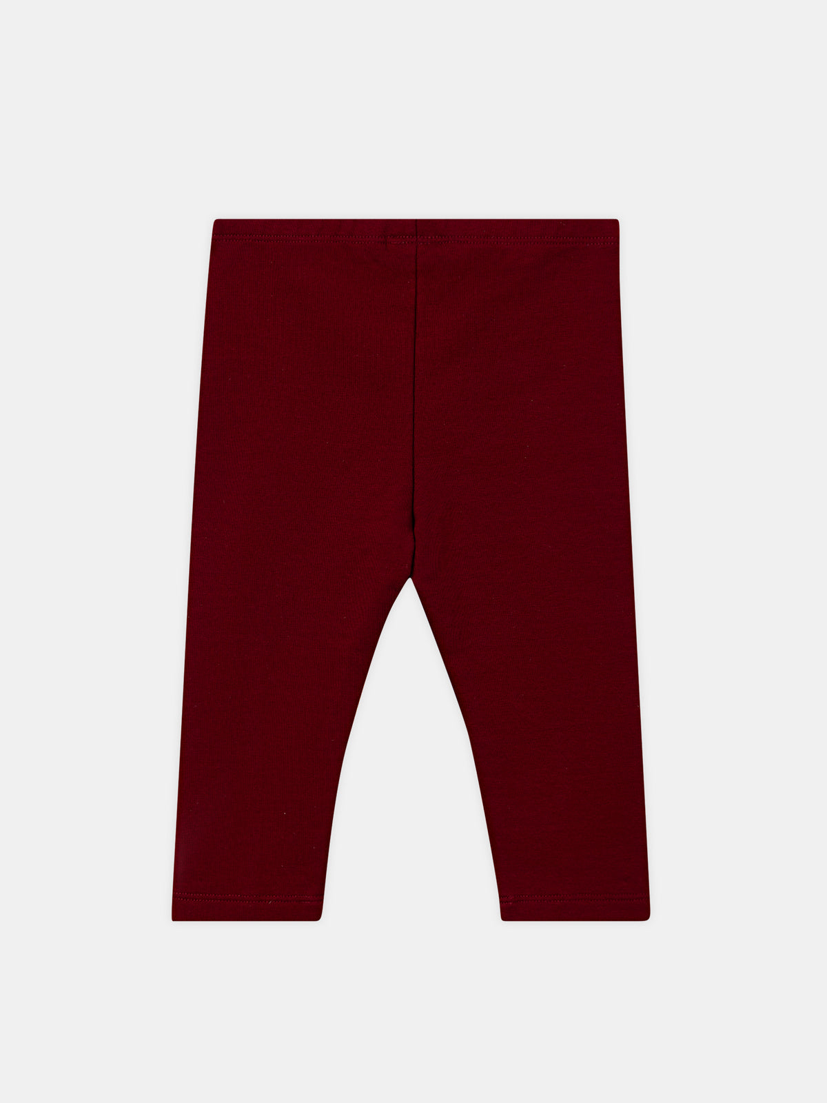 Leggings bordô com cintura elástica para menina
