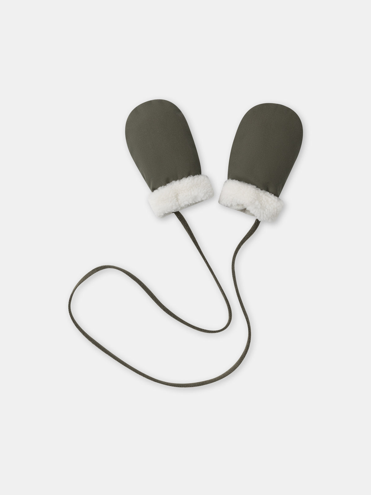 Luvas kaki com flocos de neve Bebé Masculino
