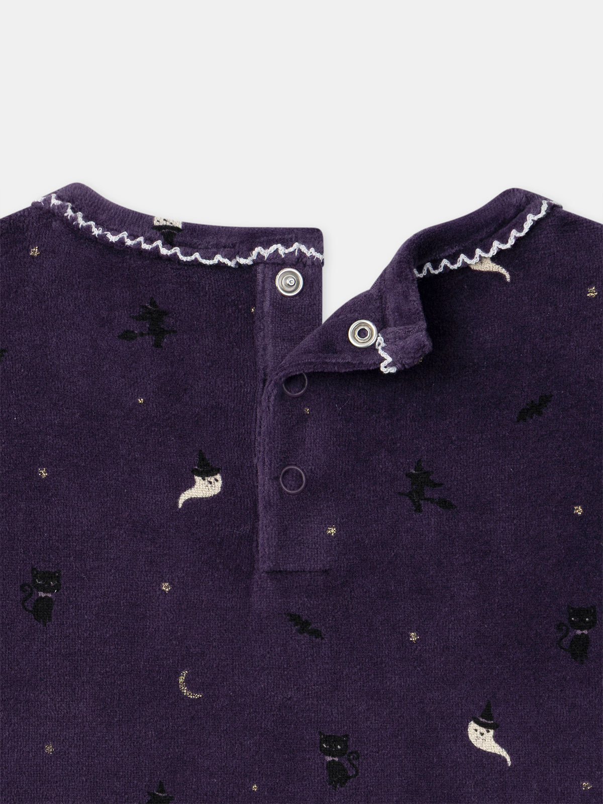 Pyjama d'Halloween violet + ailes de chauve-souris Fille