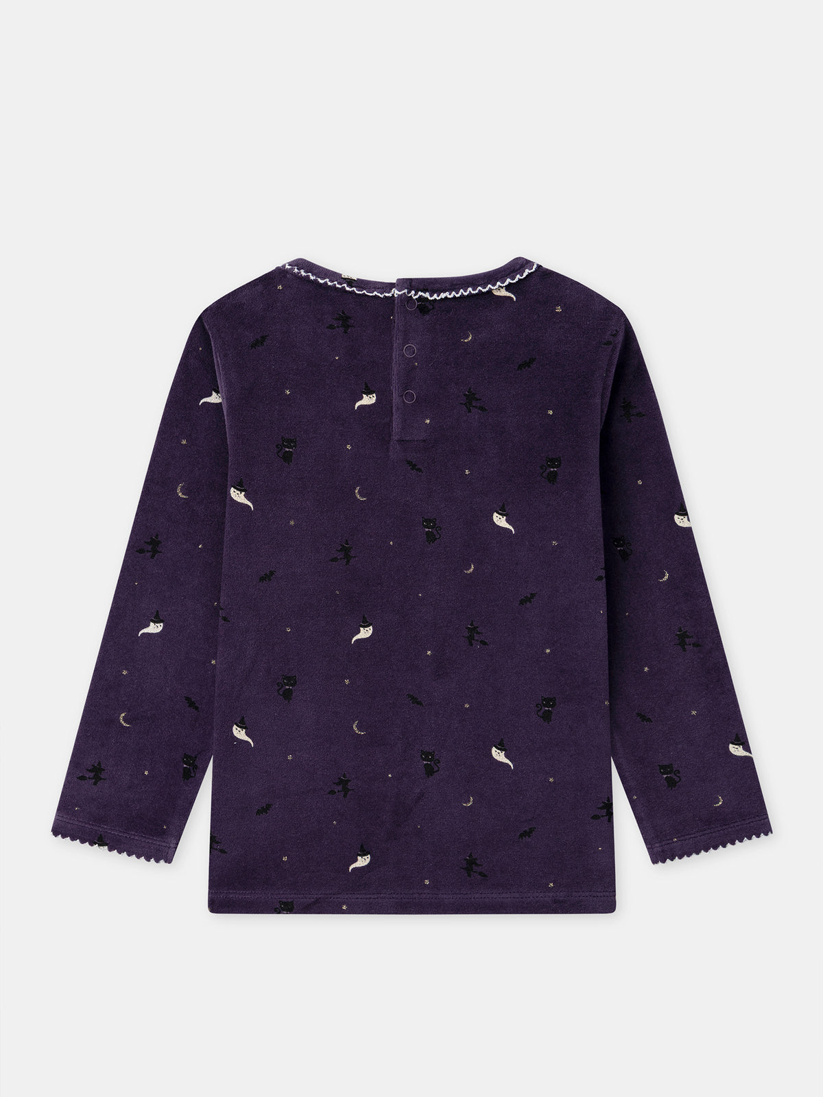 Pyjama d'Halloween violet + ailes de chauve-souris Fille