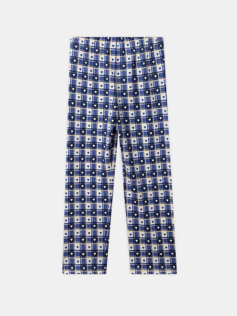 Pijama Harry Potter azul-marinho impresso "Hogwarts" Rapariga