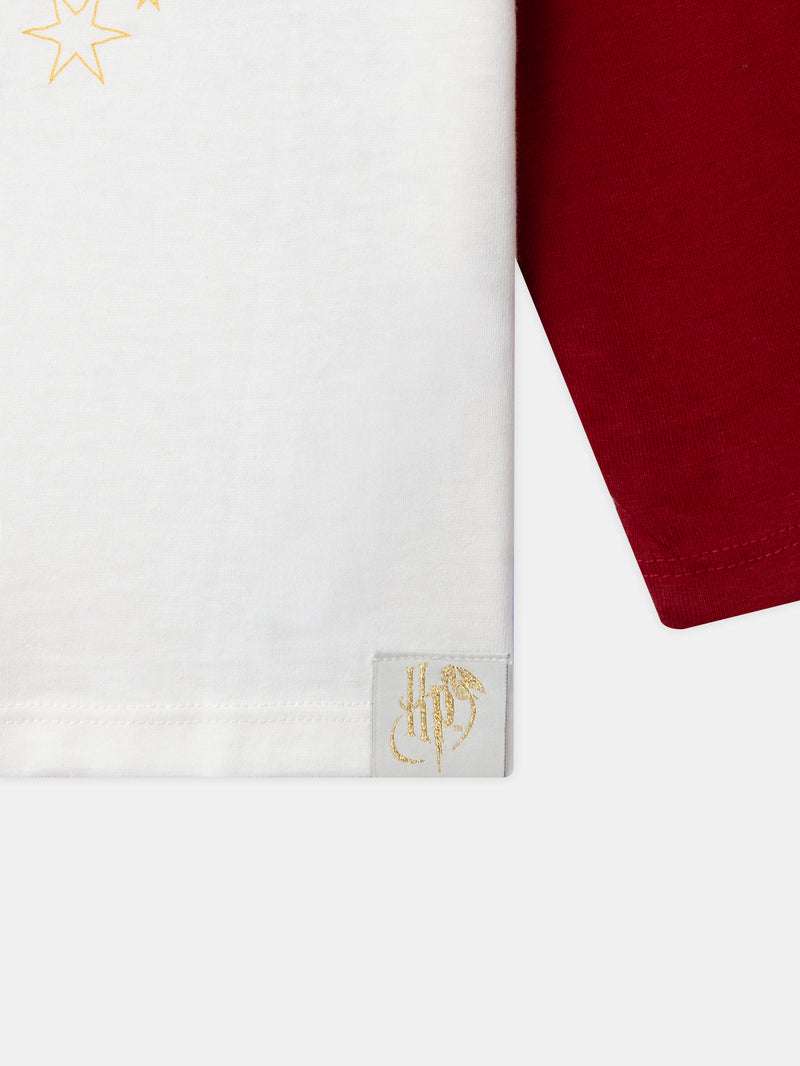 Pijama Harry Potter borgonha e creme impresso "Grifinória" Rapaz