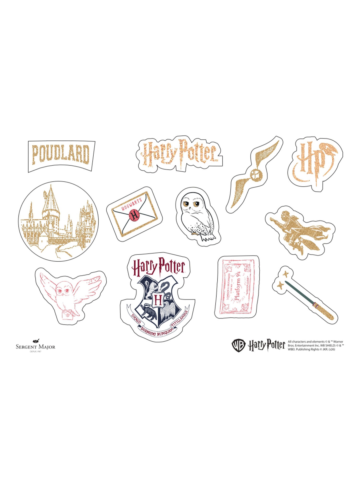 Planche de stickers Harry Potter