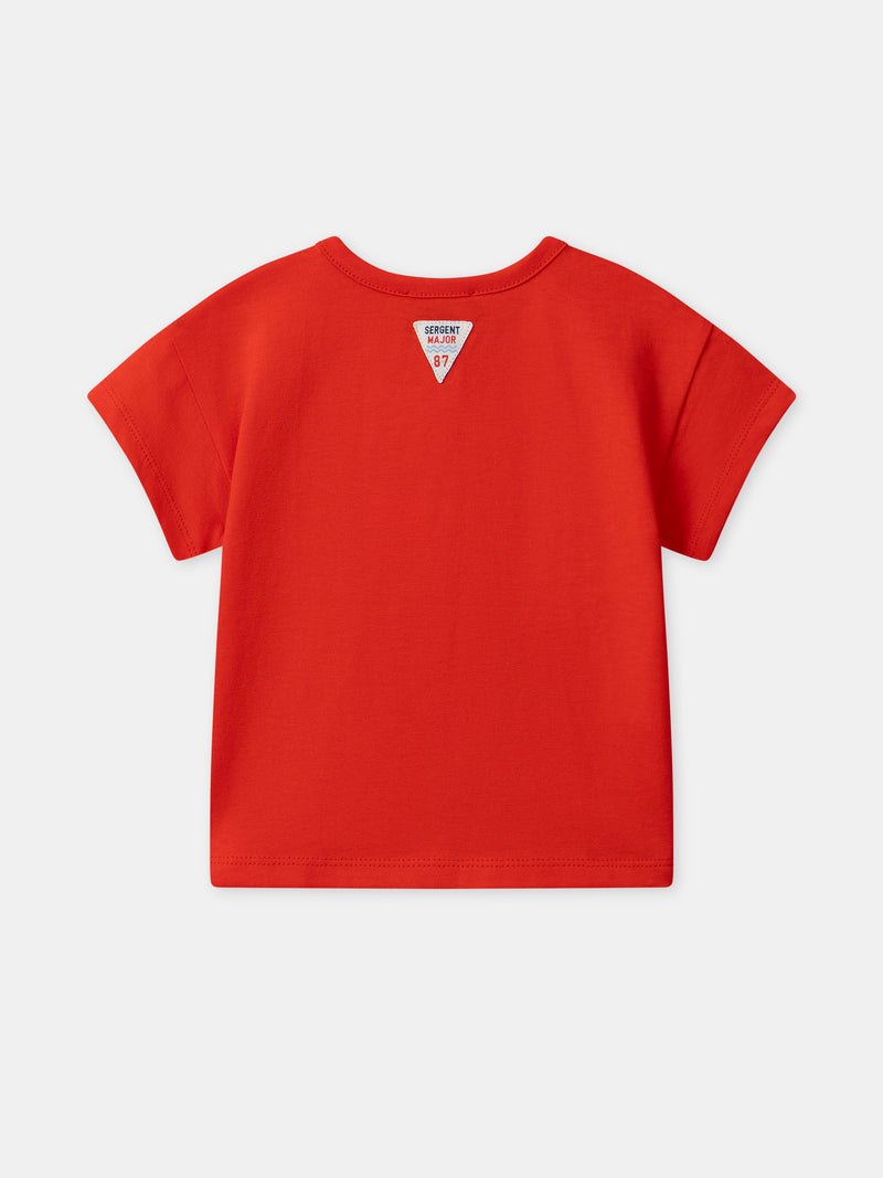 Tshirt rouge crabe et homard